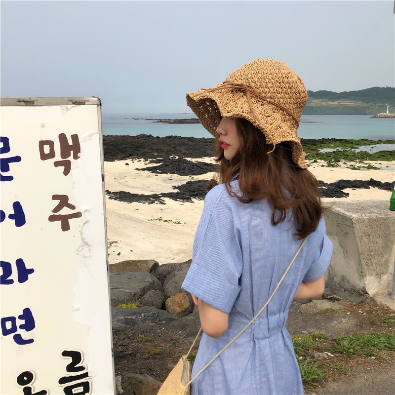 NEW Cute Blue Striped Button-Up Midi Summer Dress - photo 4