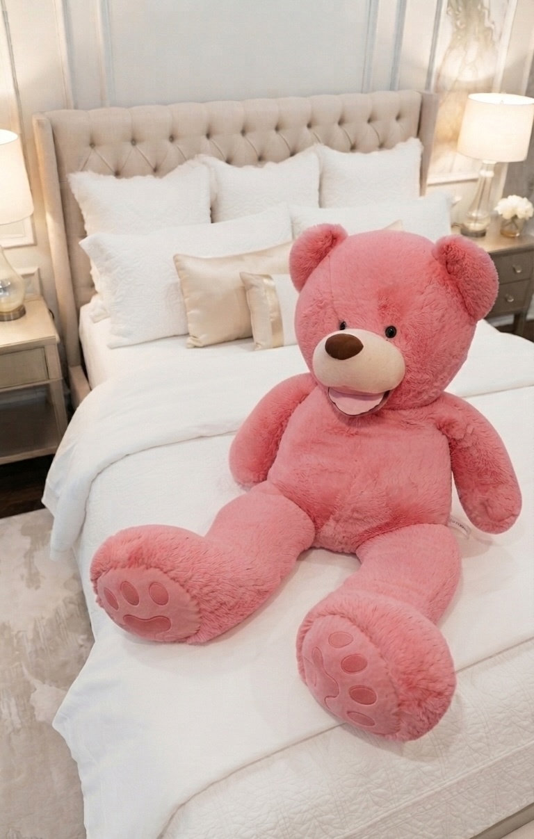 Giant 5.3-Foot IKASA Pink Teddy Bear – Excellent Condition! 🧸 - photo 2