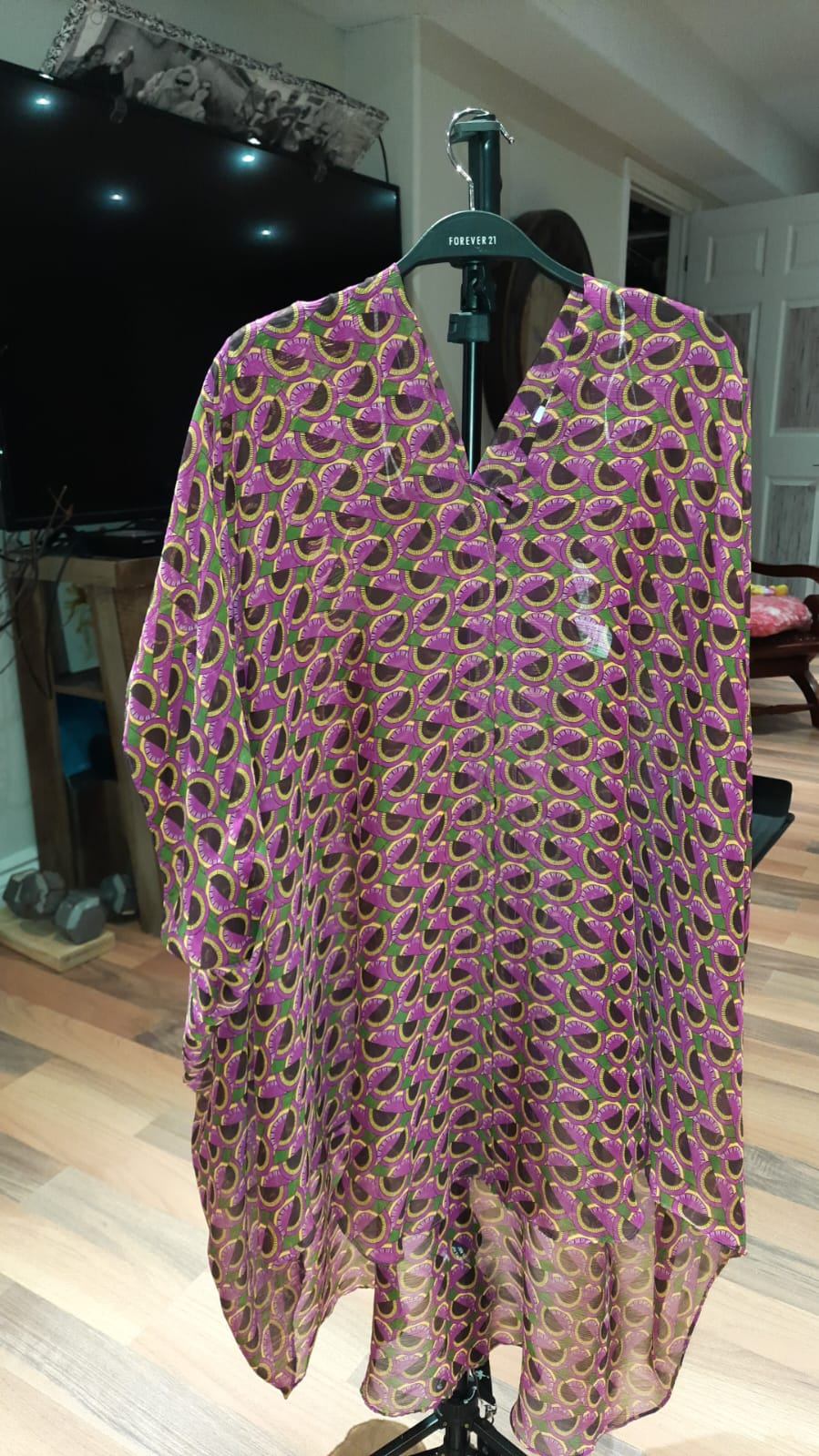 Zara Short Printed Kaftan Dress