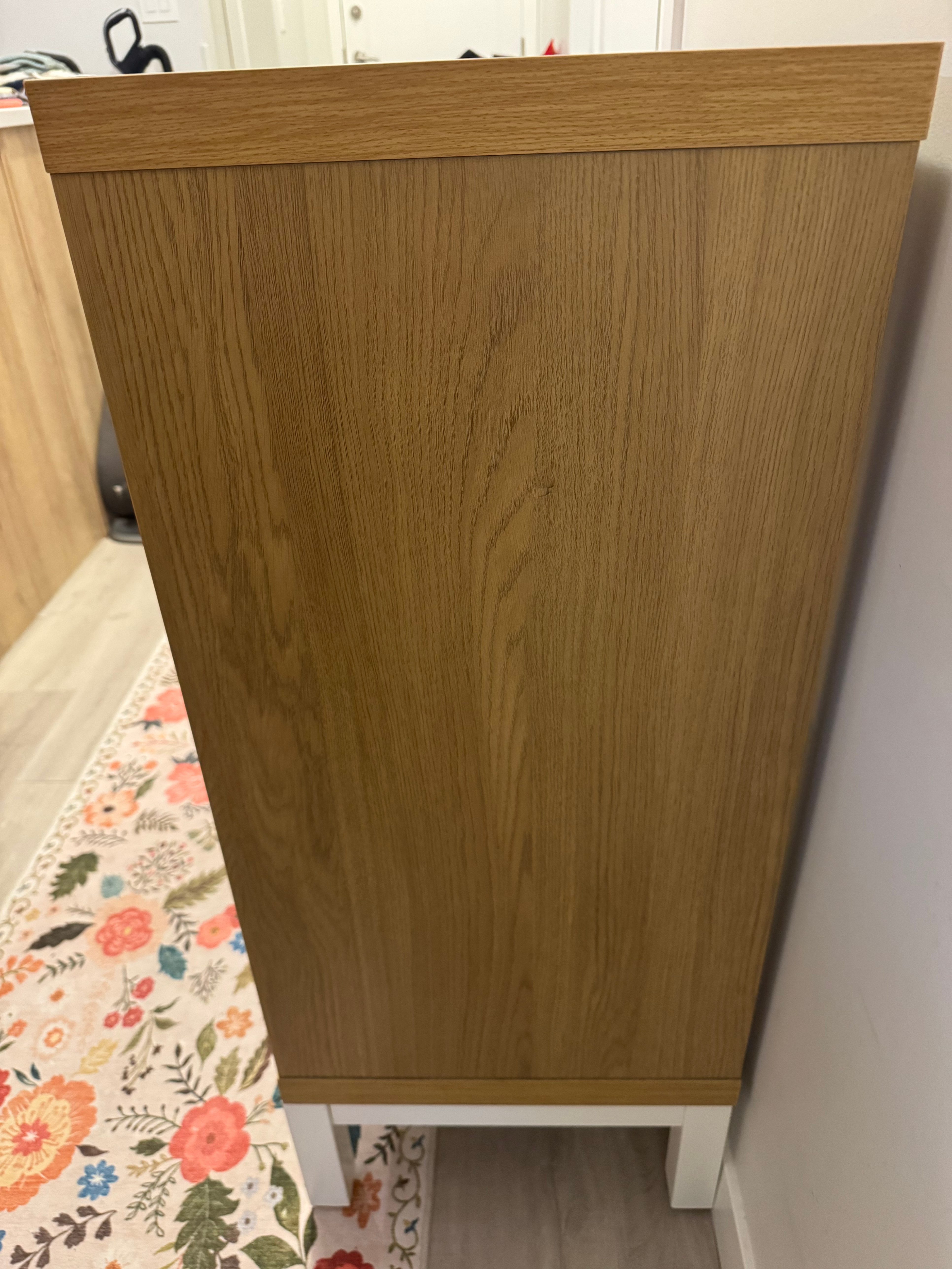 IKEA KALLAX Shelving Unit with Base - Oak effect/White - photo 5