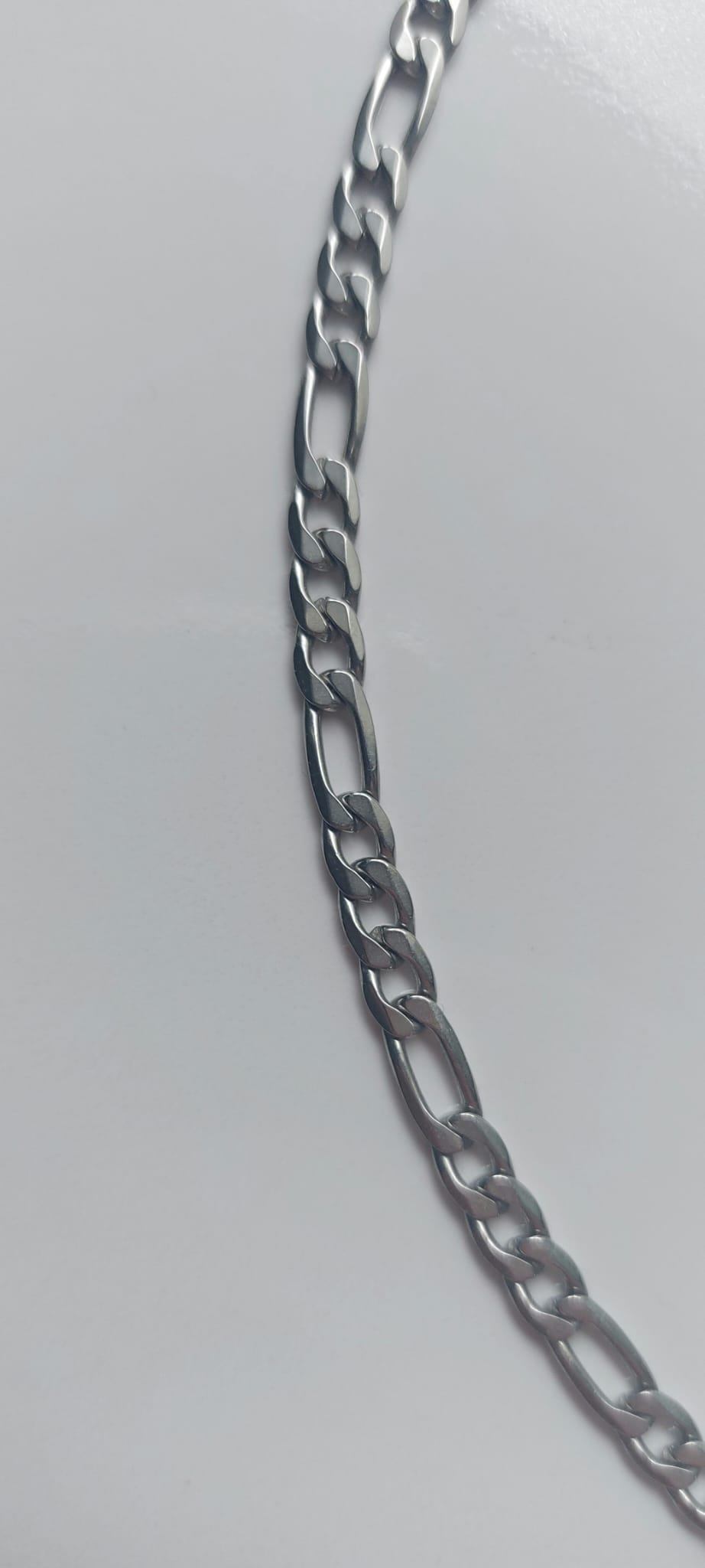 Men’s Thin 3mm Stainless Steel Figaro Chain Necklace – 20.25" - photo 3