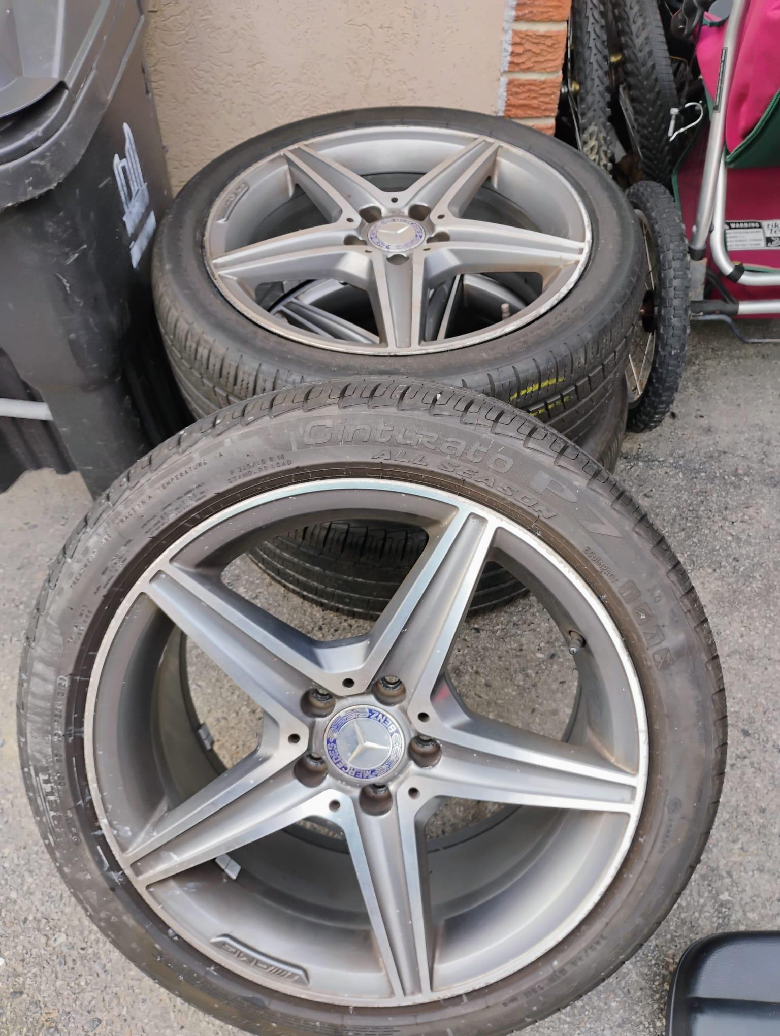Set of 3 - Mercedes 5 Star AMG Aluminum 18" Rims