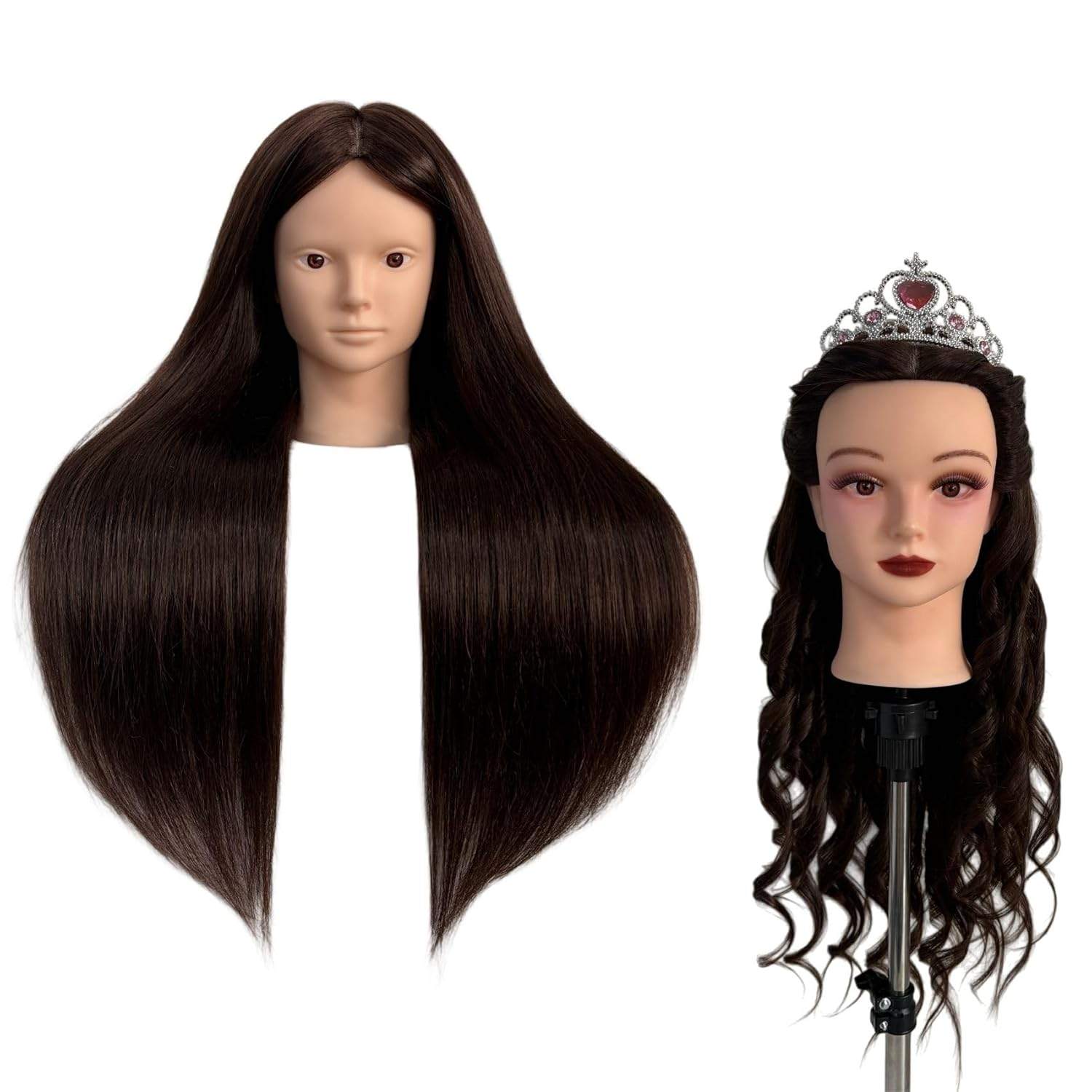 NEW~ 28" 80% Real Hair Mannequin Head Cosmetology