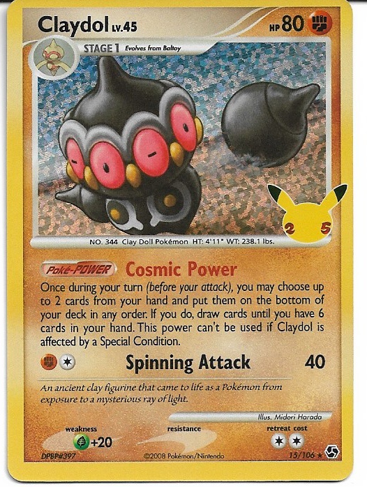 Pokemon Claydol 15/106 Celebrations Classic Collection Holo NM