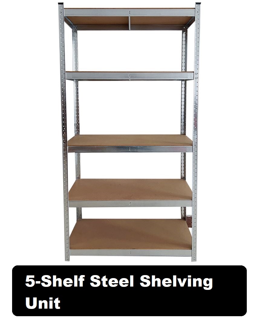 5-Shelf Steel Shelving Unit - photo 3