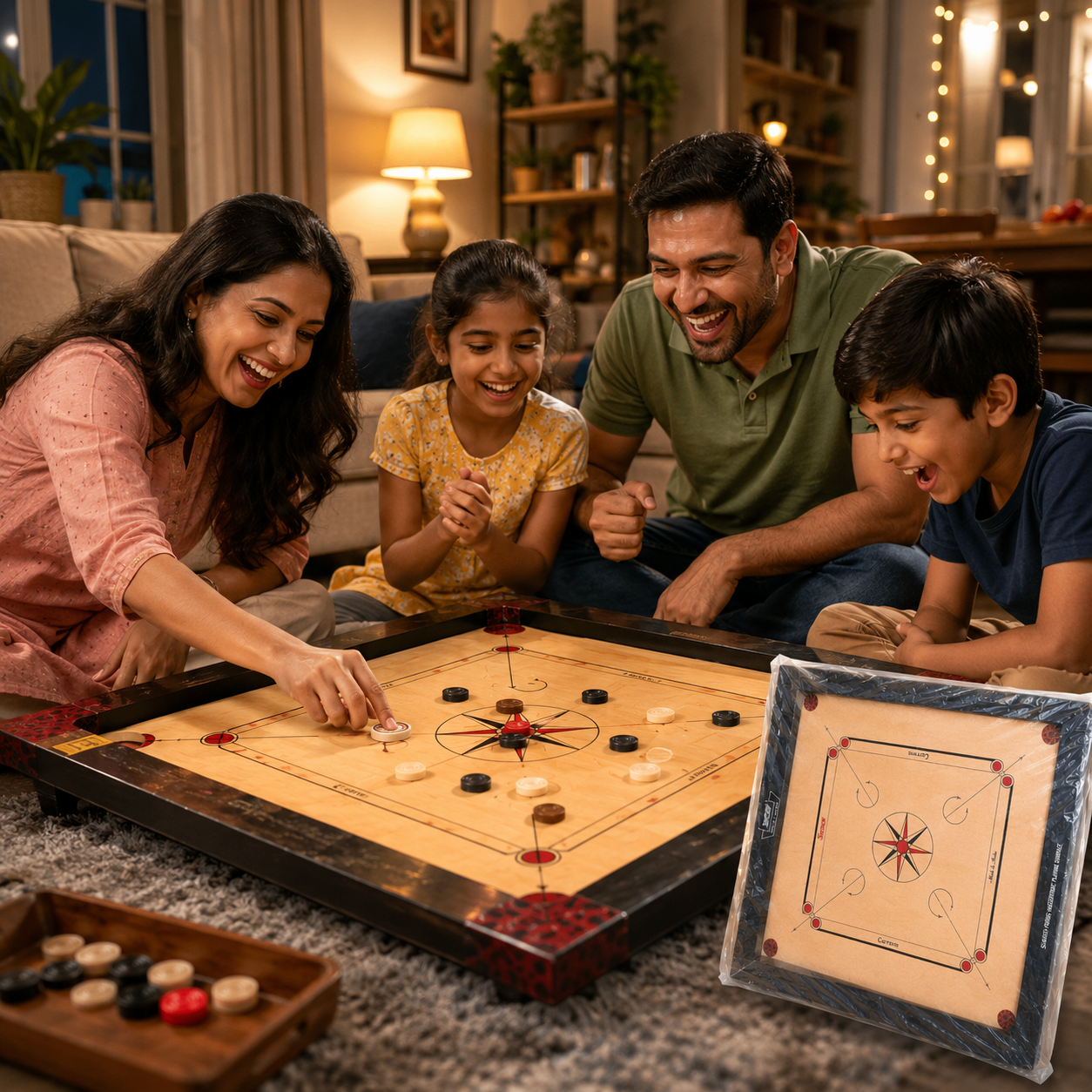 Brand New 33-Inch Premium Double-Ply Carrom Board