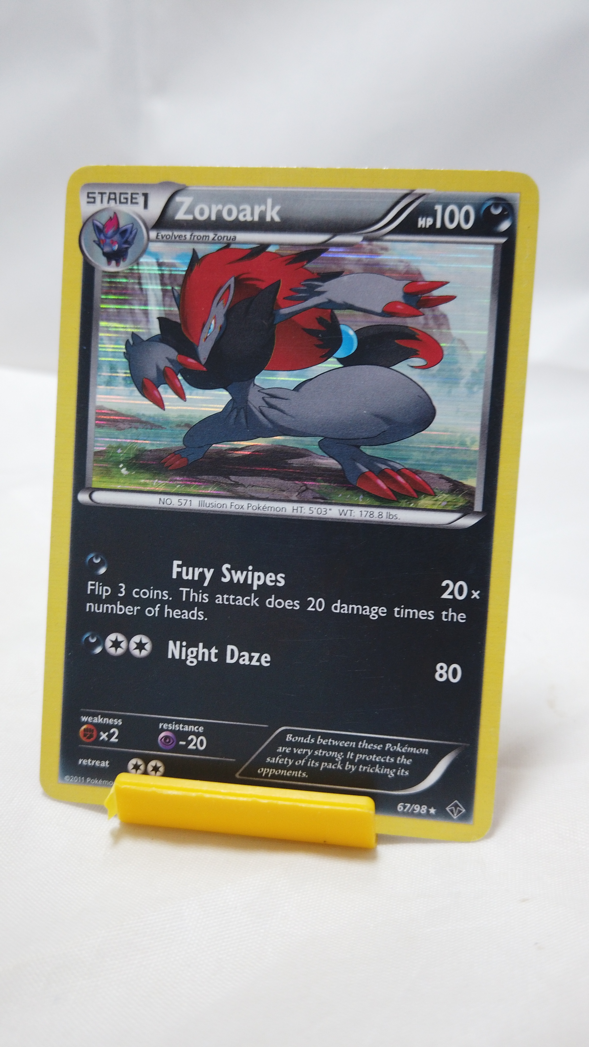 Pokemon Zoroark 067/098 Emerging Powers Holo Rare LP