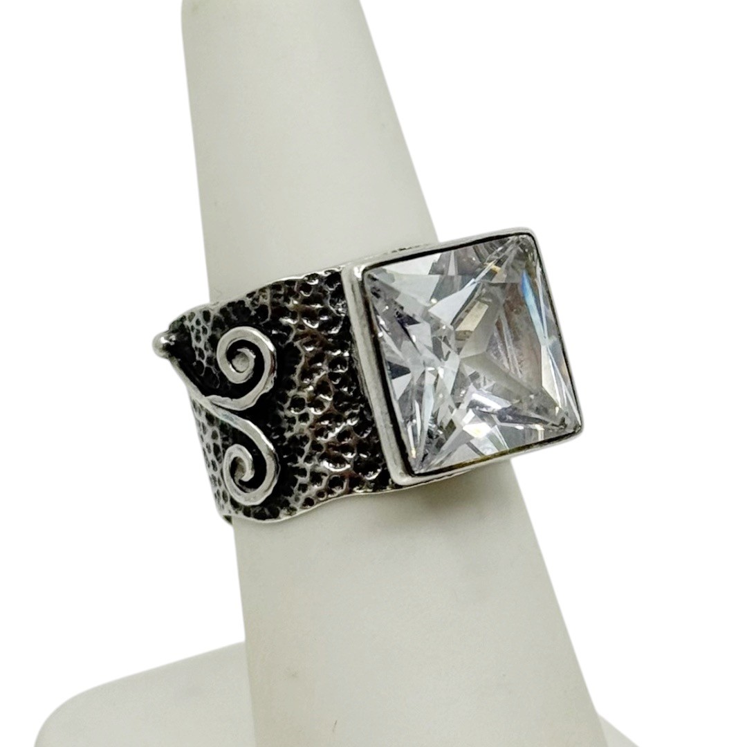 Golan Goldex Sterling Silver princess cut cubic zirconia ring - photo 2