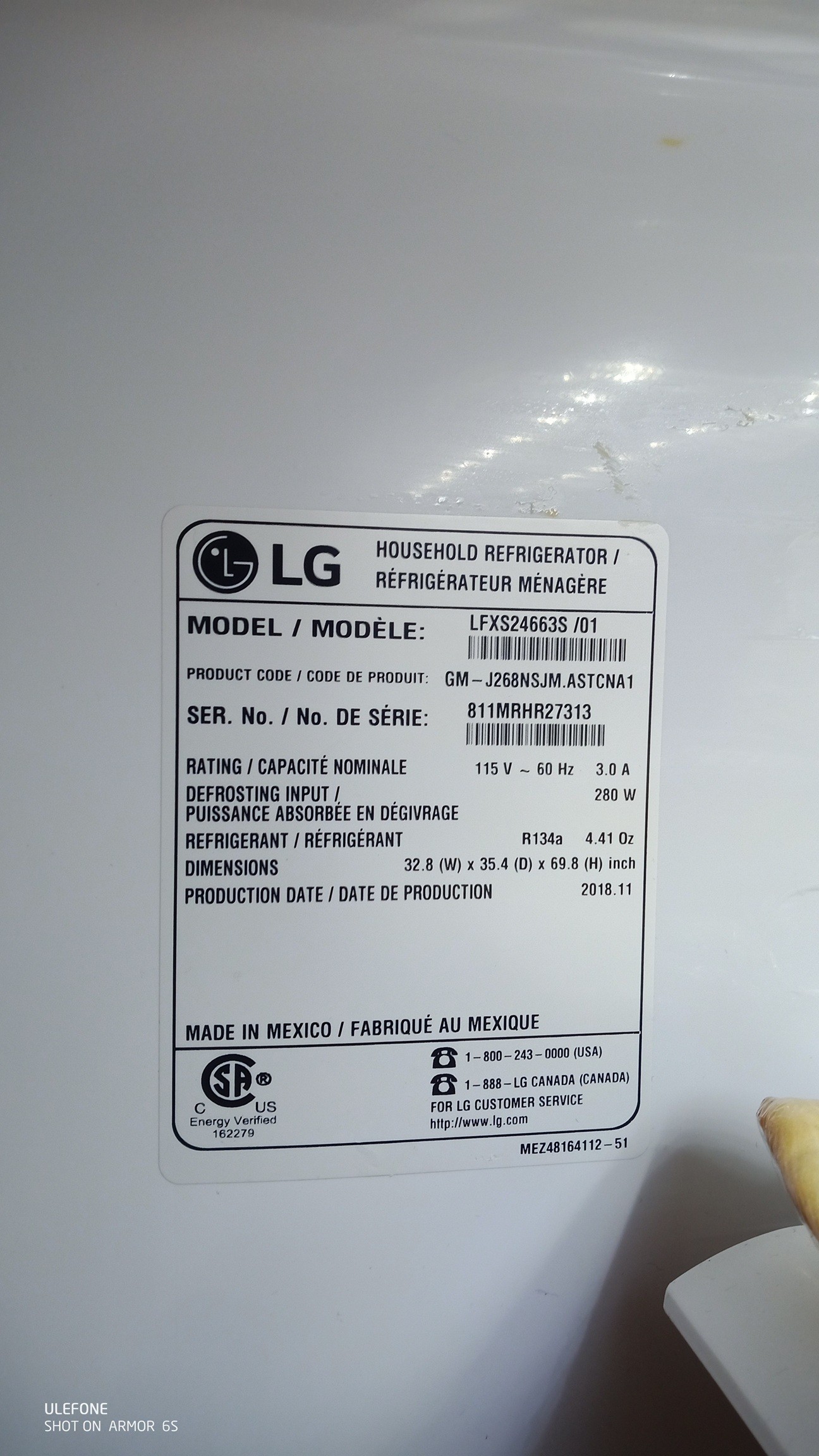33" French Door Refrigerator with Door-in-Door