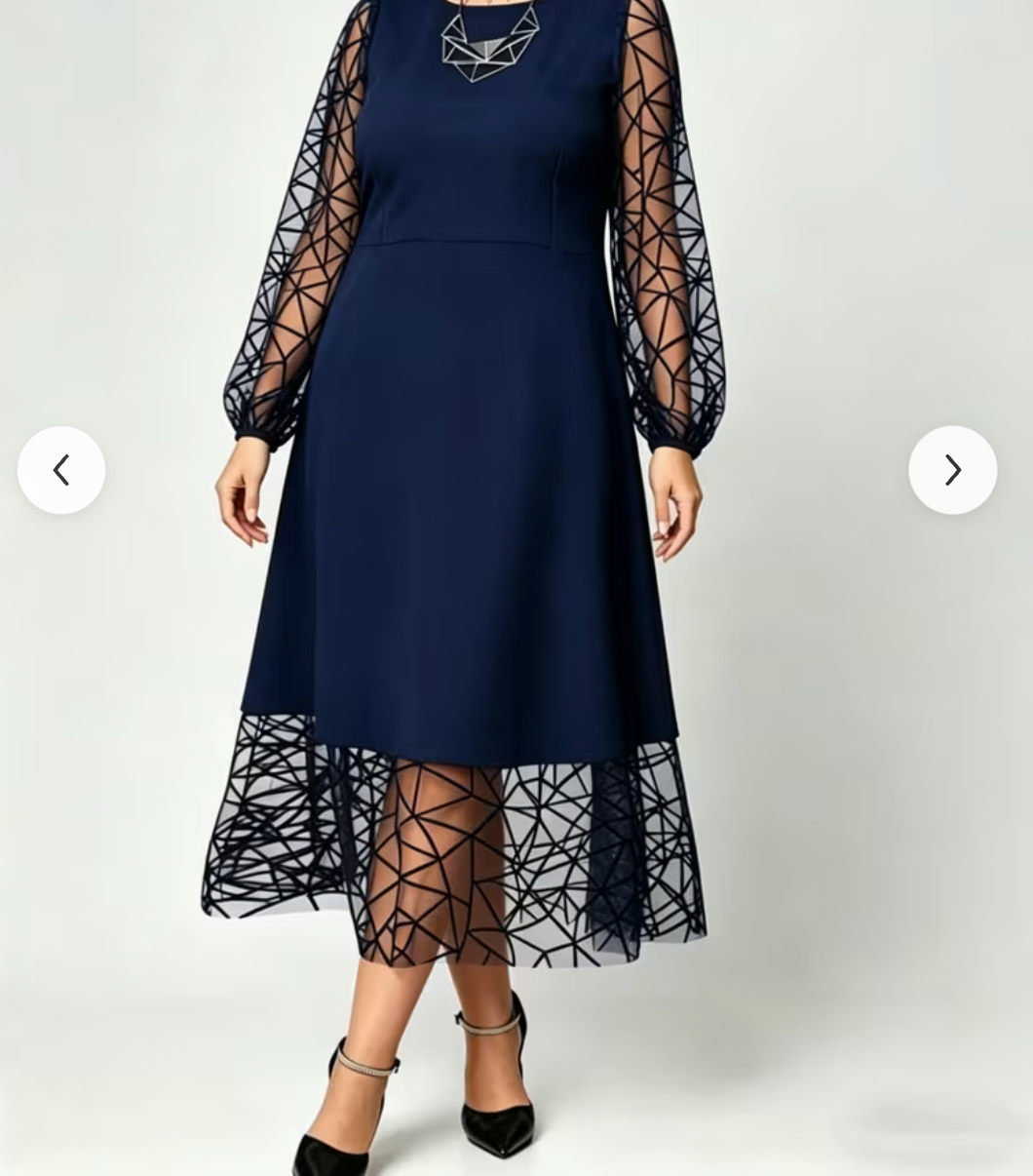 ROBE BLEU MARINE ELEGANTE 3XL 24 C$ - photo 3