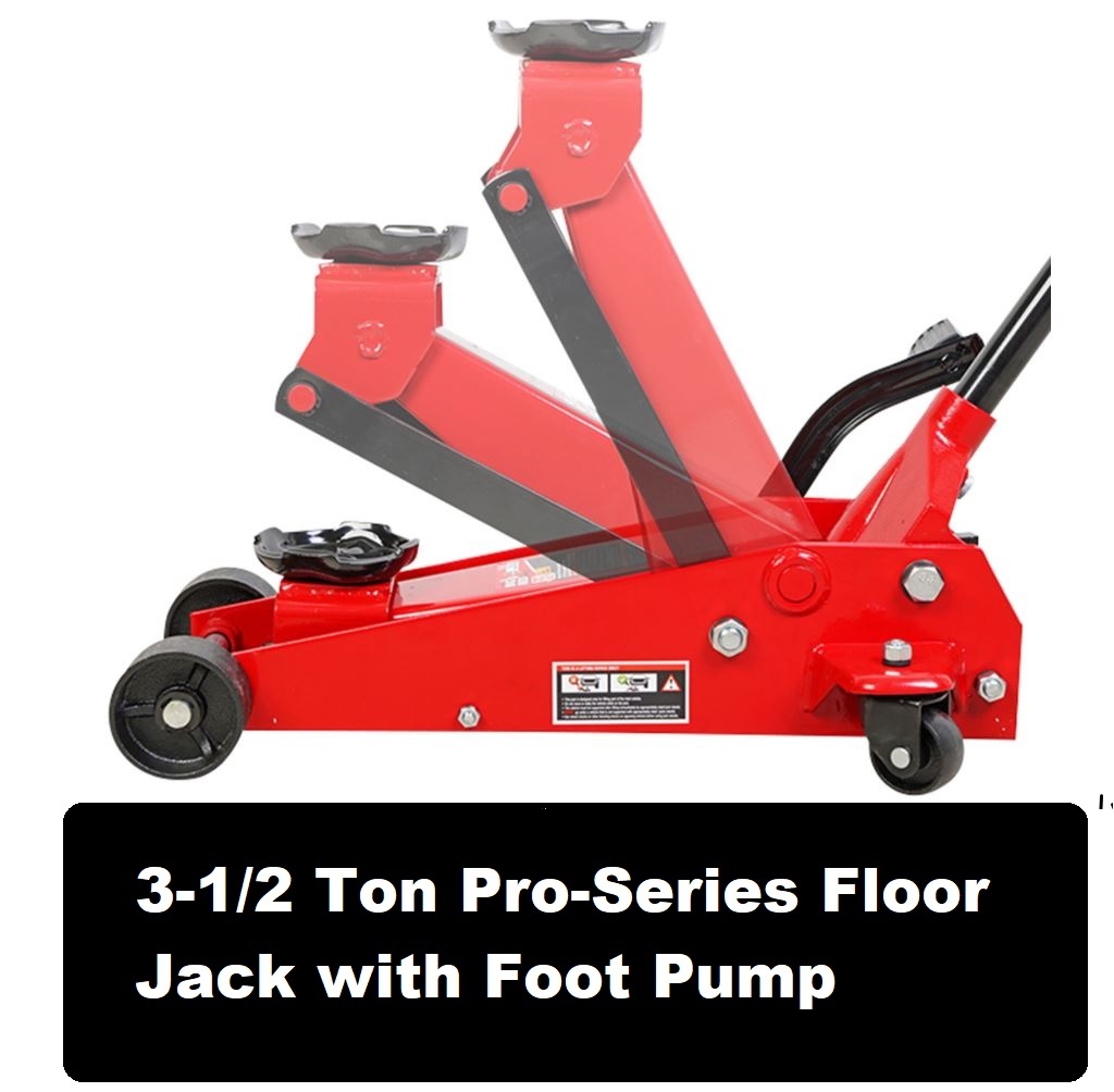 Pro-Series Floor Jack with Foot Pump - 3-1/2 Ton - photo 2