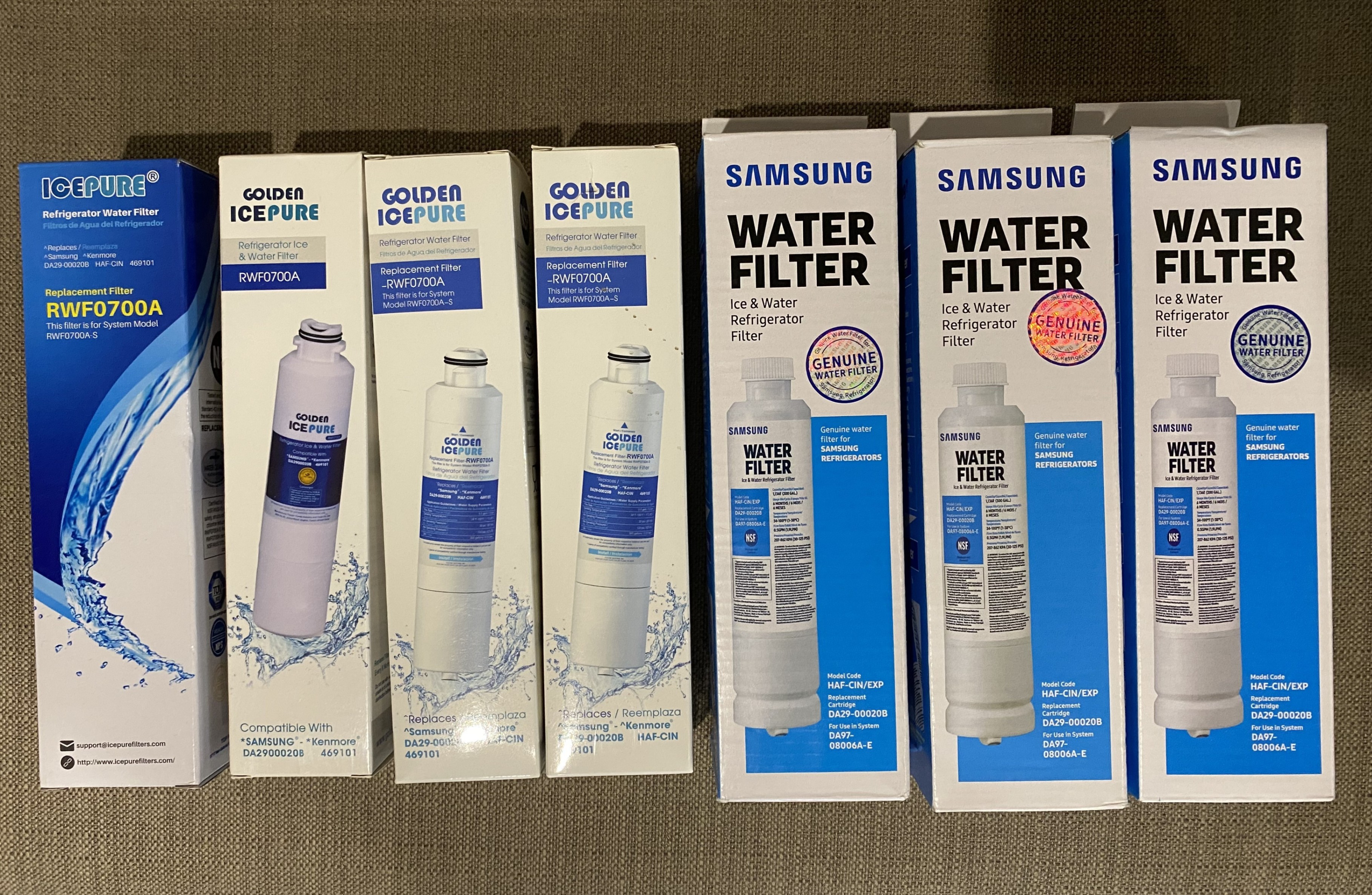 Samsung Water Filters ($20) – IcePure Water Filters ($10) – New