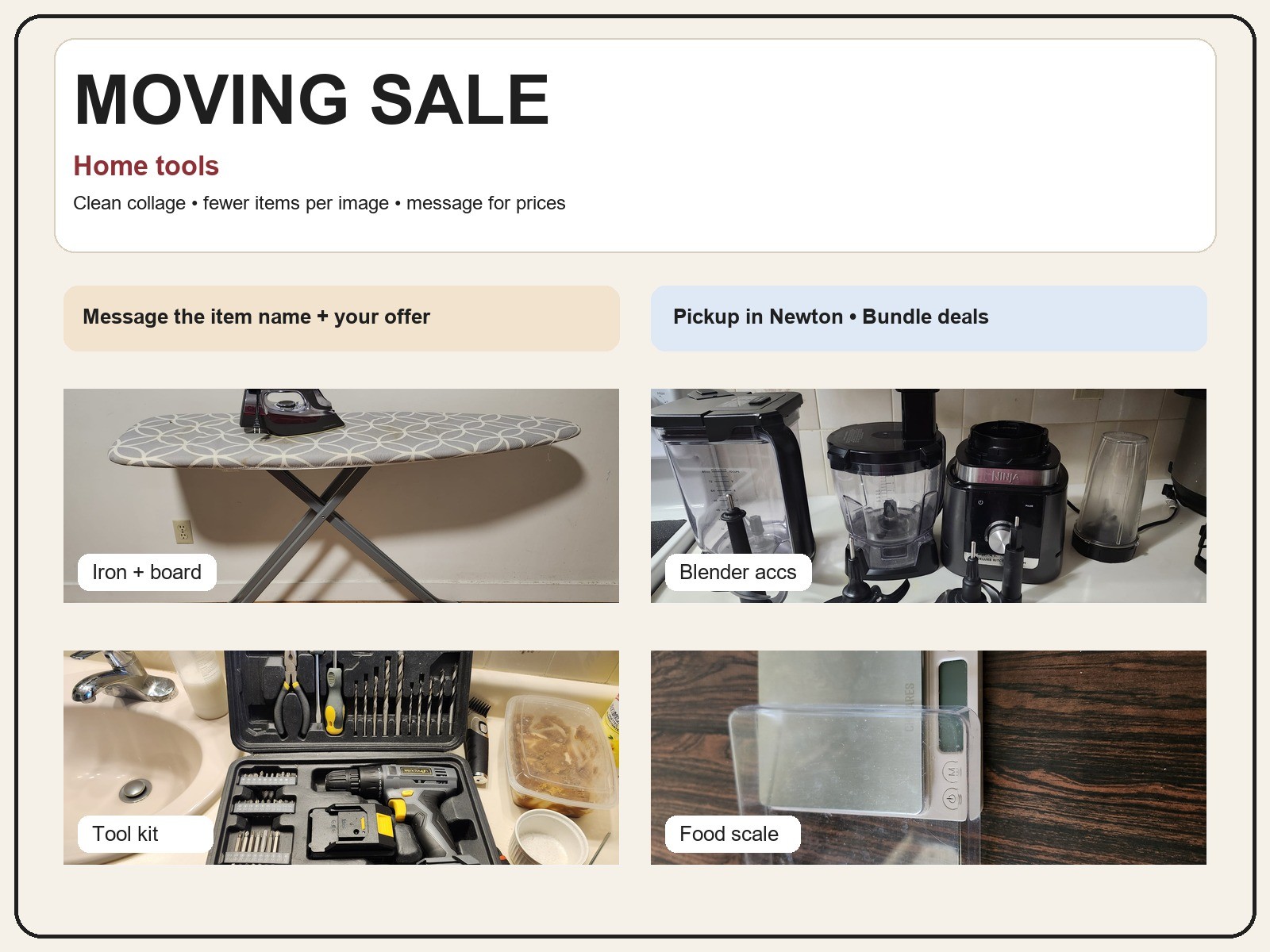 More Moving Out Sale - Kitchen, Home & Small Items - photo 3