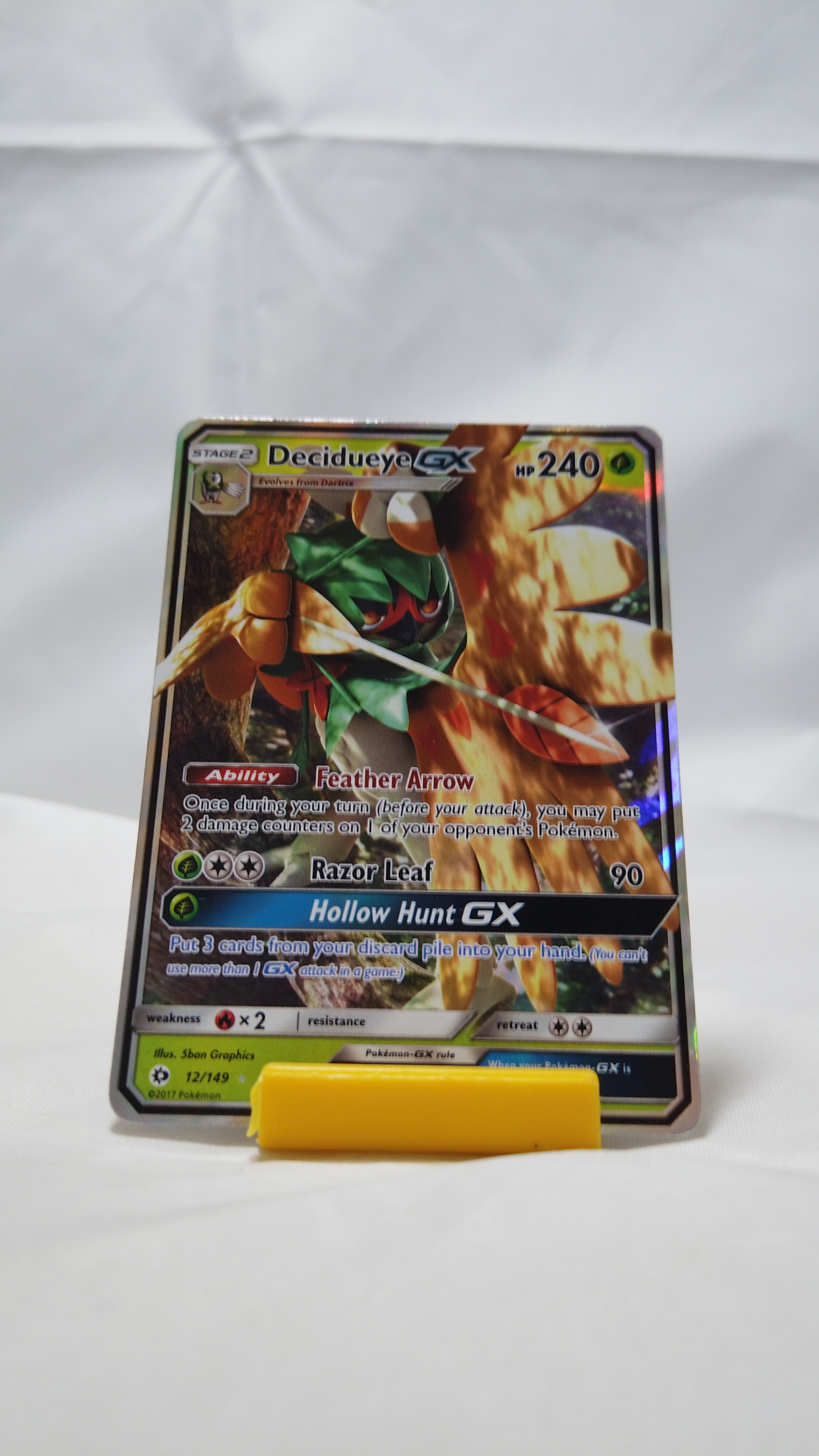 Pokemon Decidueye GX 012/149 Sun & Moon Holo Rare LP