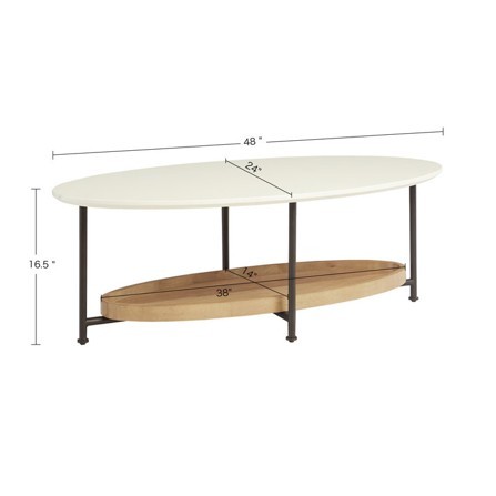 Wayfair Beaumont Oval Coffee Table (Fixer-Upper) - photo 4