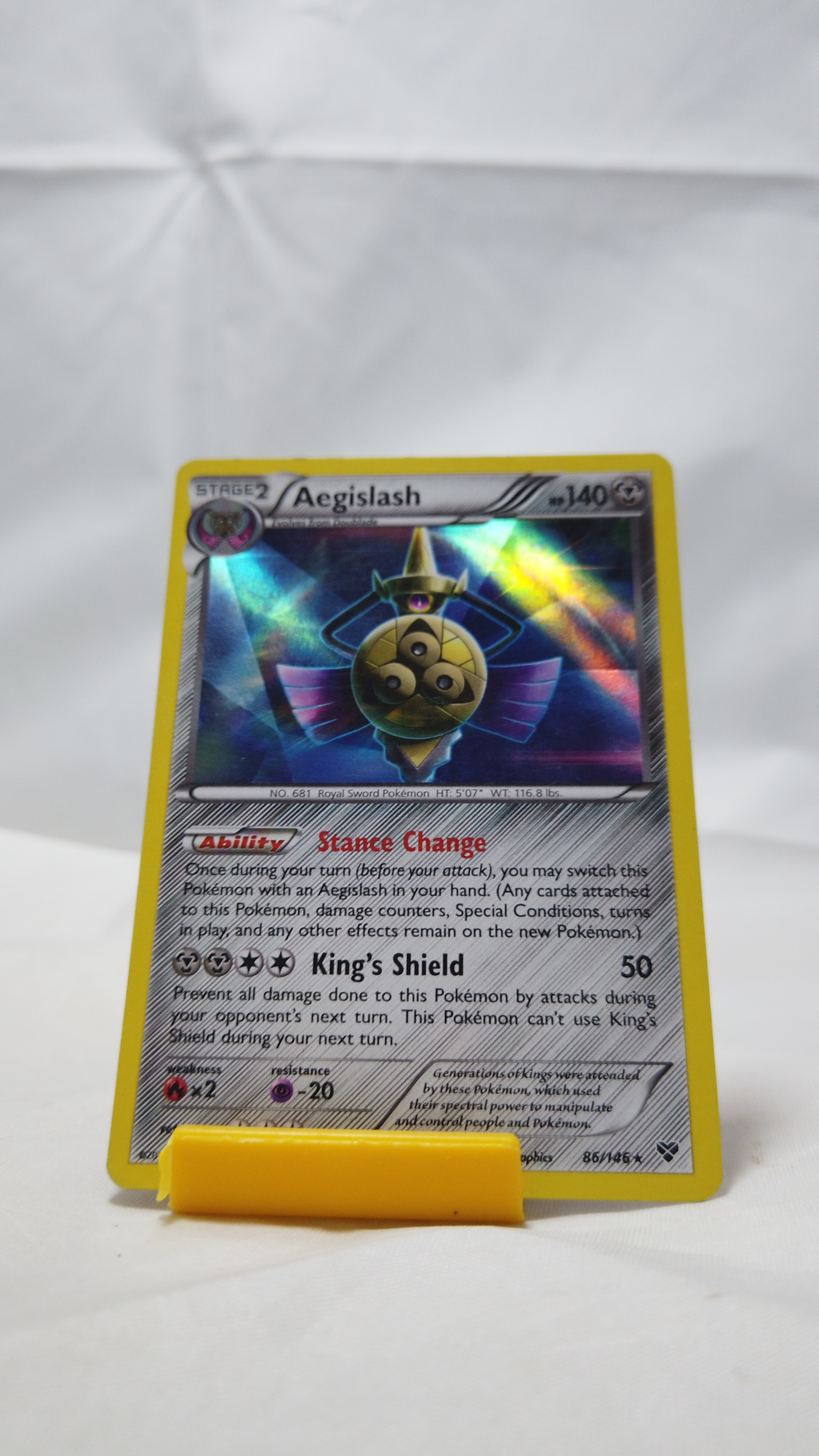Pokemon Aegislash 086/146 XY Holo Rare Played