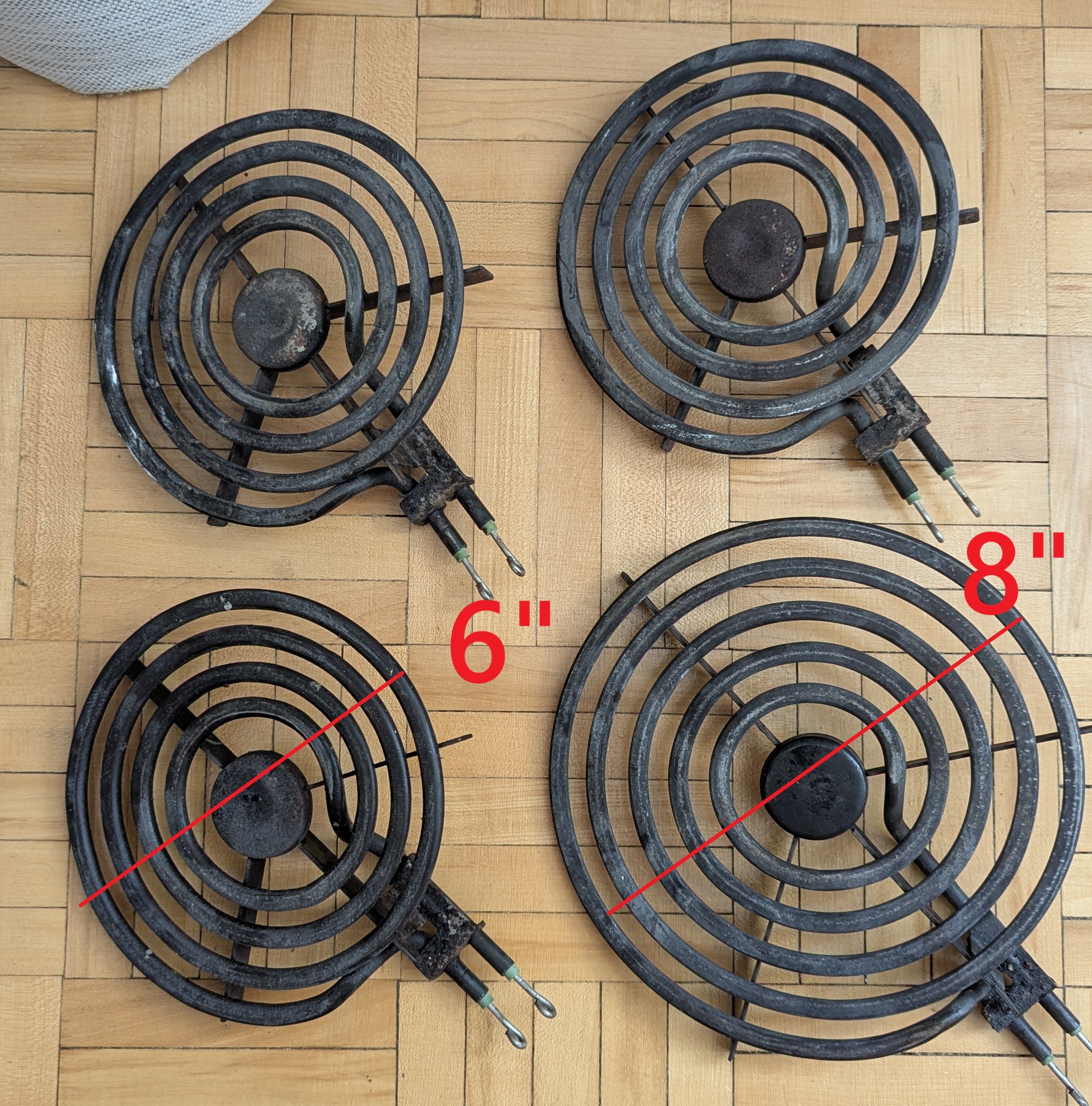 Used Universal 6" 8" Surface burner element Electric range burne