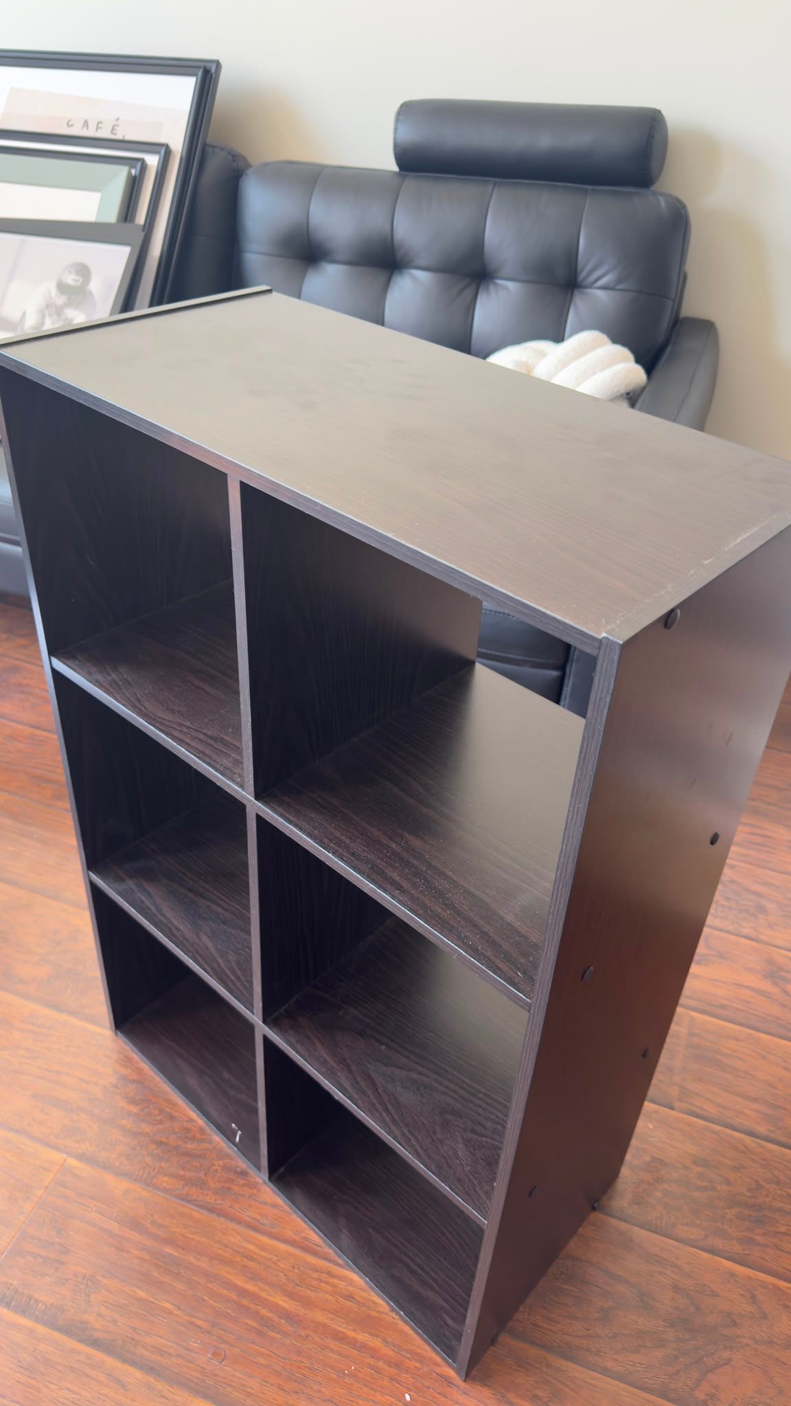 Black Bookshelf & Storage Shelf - 6-Cube Storage Organizer - photo 3
