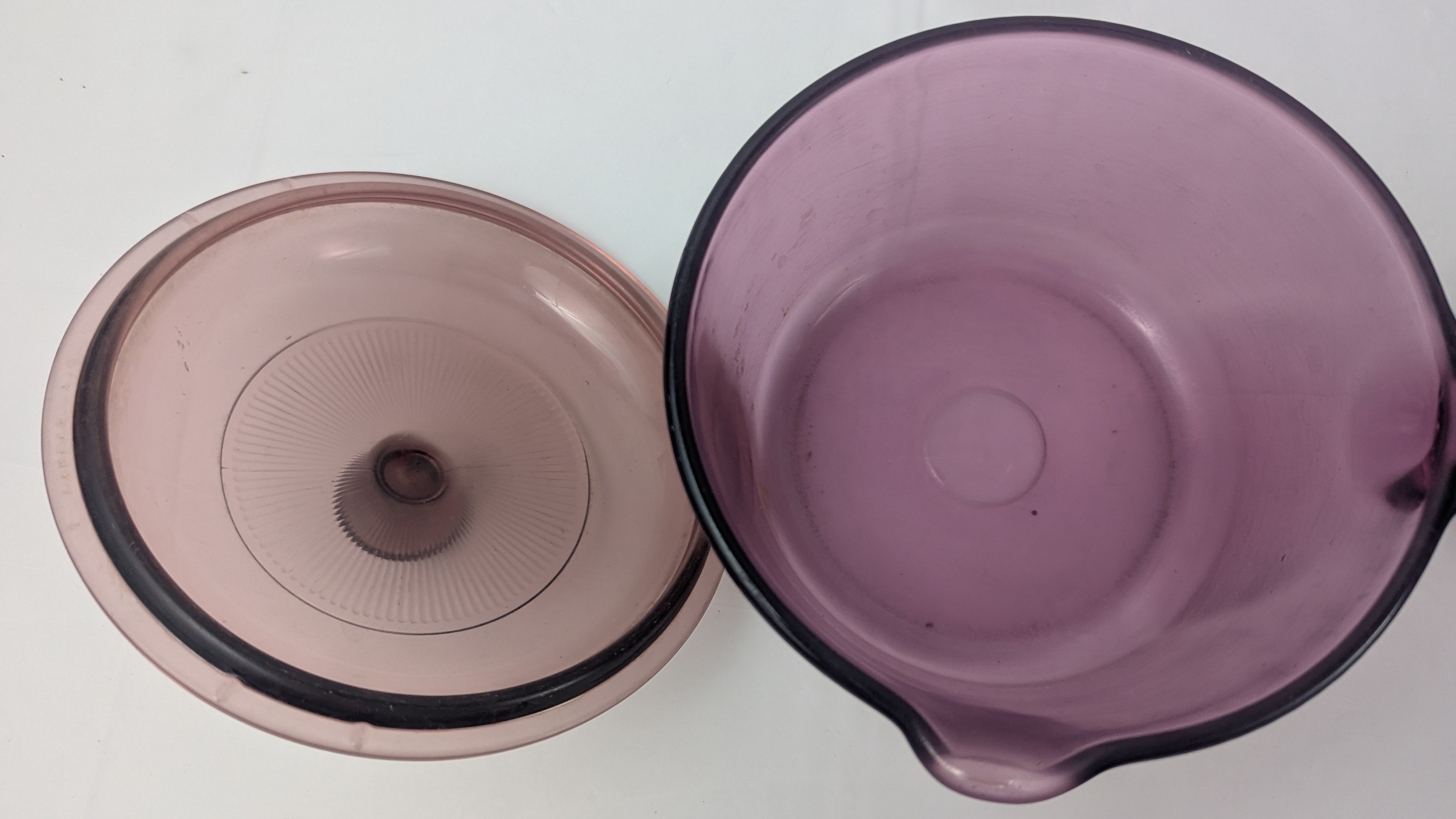 Vision Saucepan 1 L Cranberry W/pour Spout + Cover Vintage Pyrex - photo 3