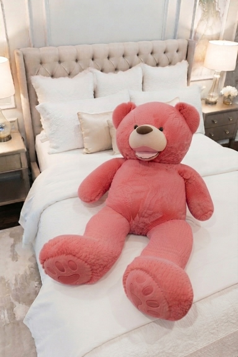 Giant 5.3-Foot IKASA Pink Teddy Bear – Excellent Condition! 🧸 - photo 3