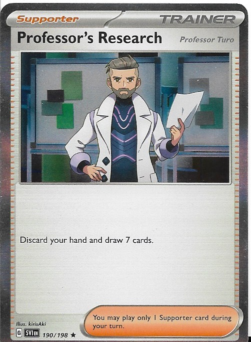 Pokemon Professor's Research 190/198 Scarlet & Violet Base Holo