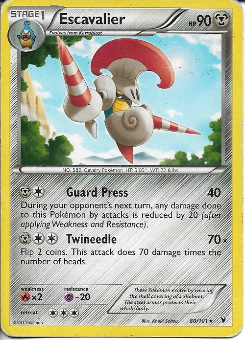 Pokemon Escavalier 80/101 Plasma Blast Non-Holo HP