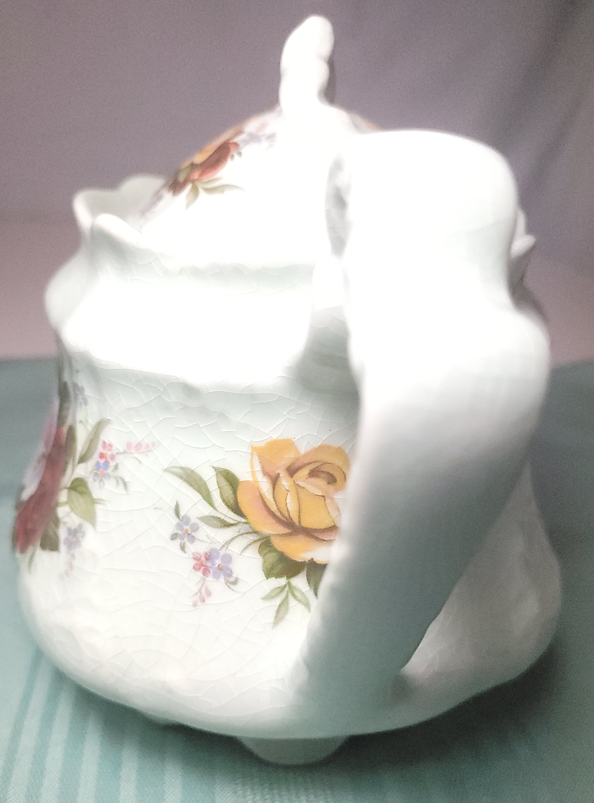 Circa 1950s HJ Wood Kew Floral Teapot England - photo 2
