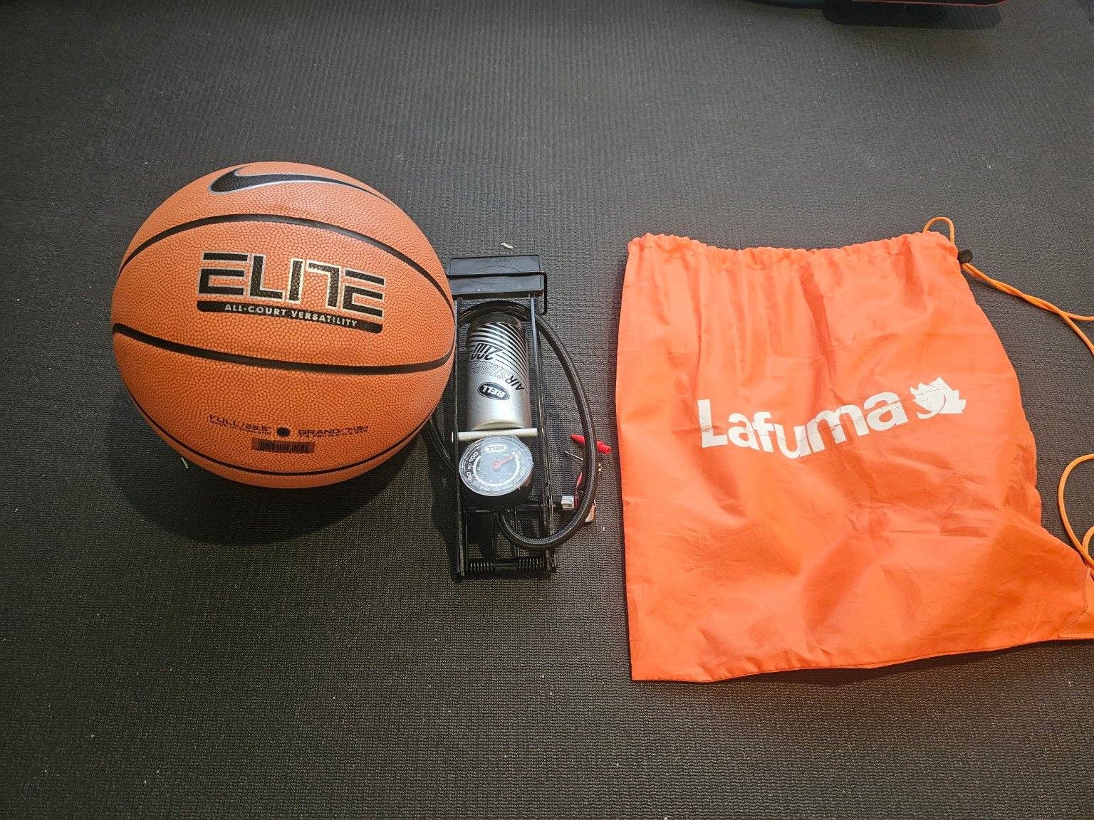 Nike Elite Basketball with Bell Air Pump and Carry Bag