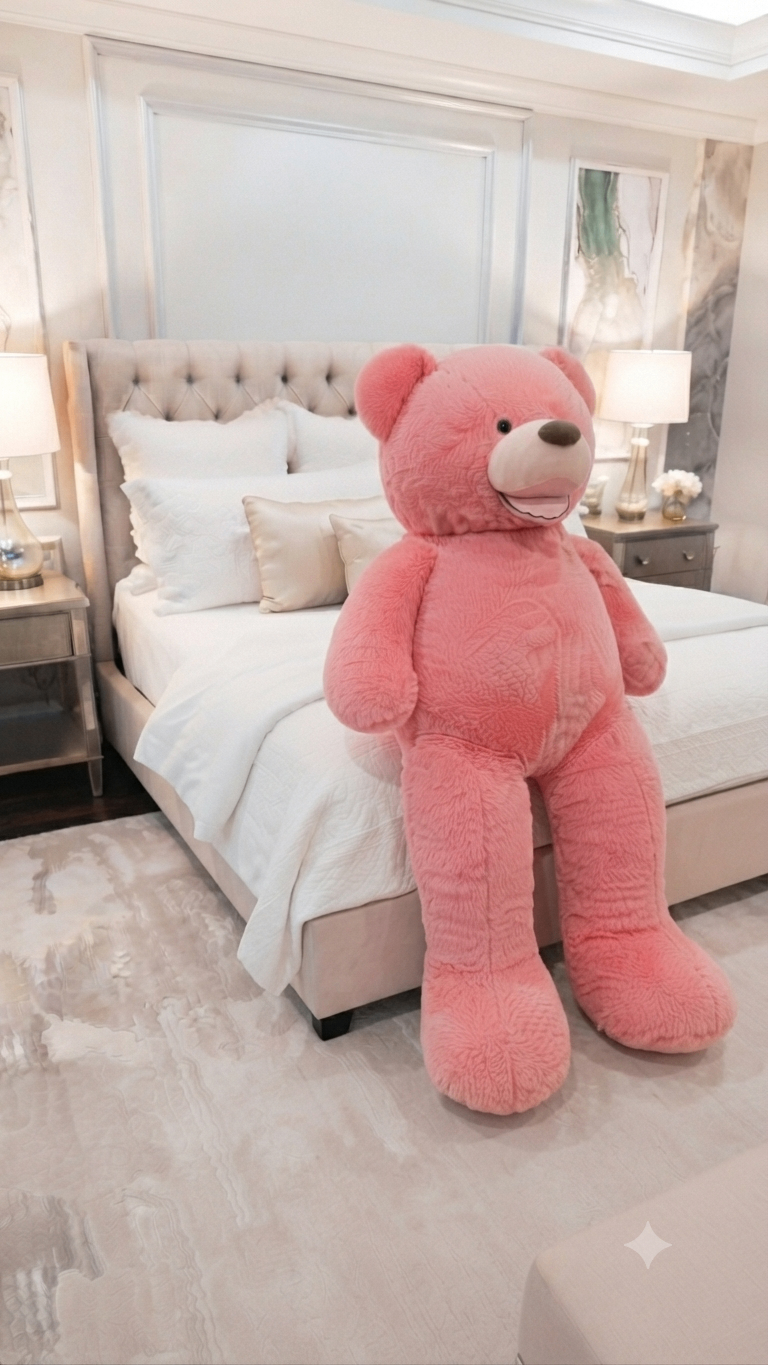 Giant 5.3-Foot IKASA Pink Teddy Bear – Excellent Condition! 🧸