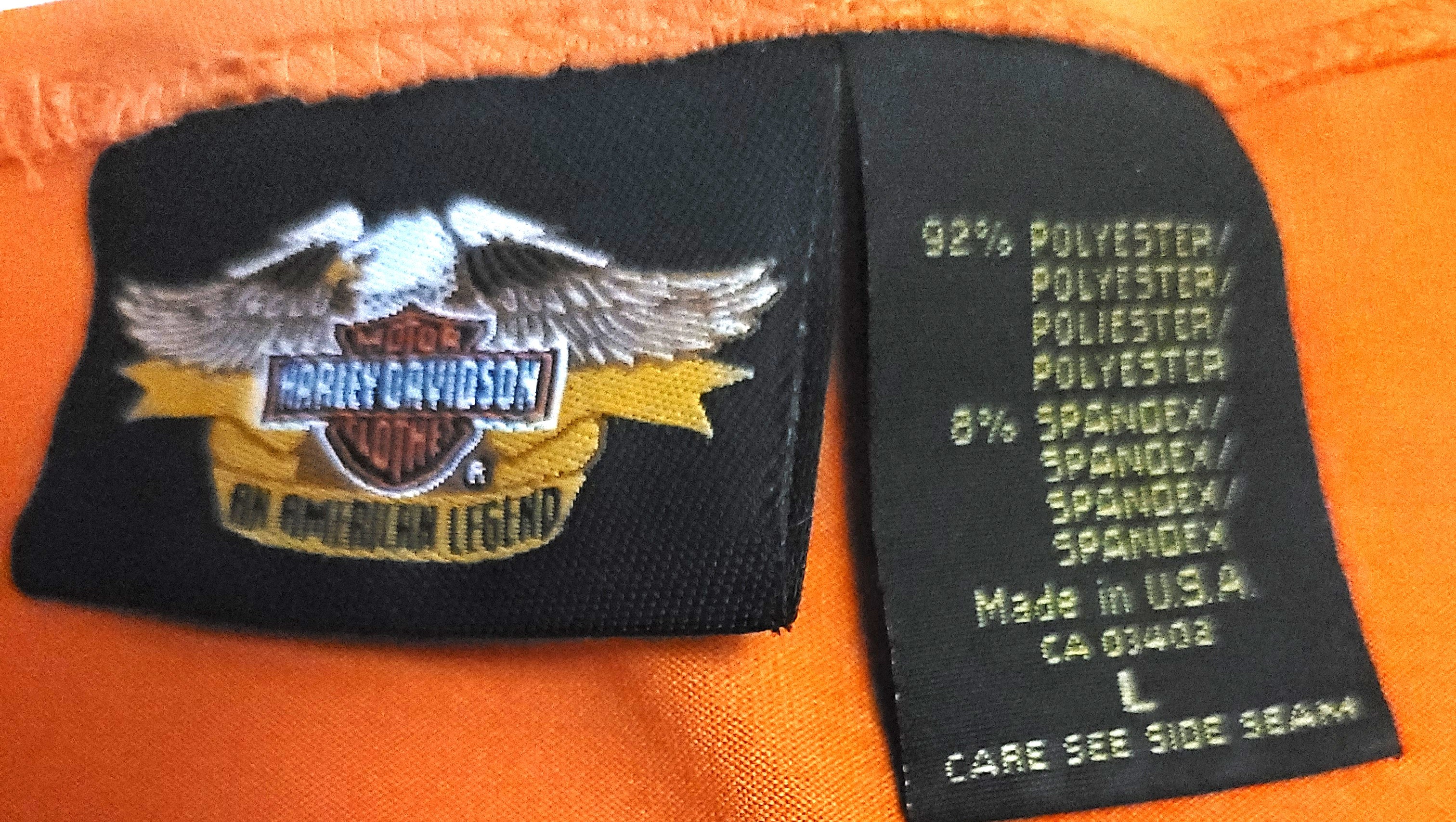 Harley- Davidson Vintage Y2K Orange Long Sleeve Drawstring - photo 5