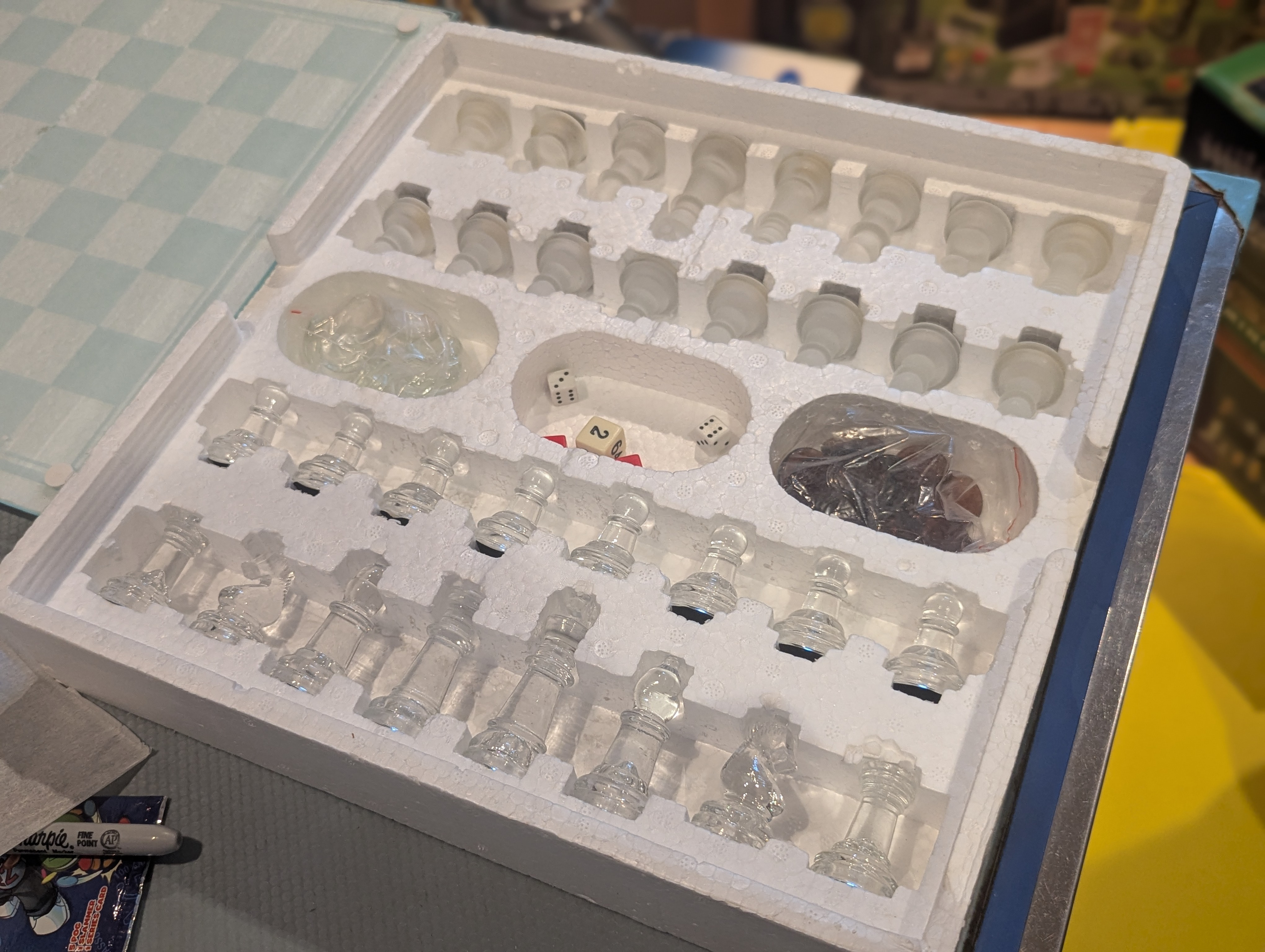 Glass Game Set 3-in-1 (Chess, Checkers, Backgammon) - photo 2