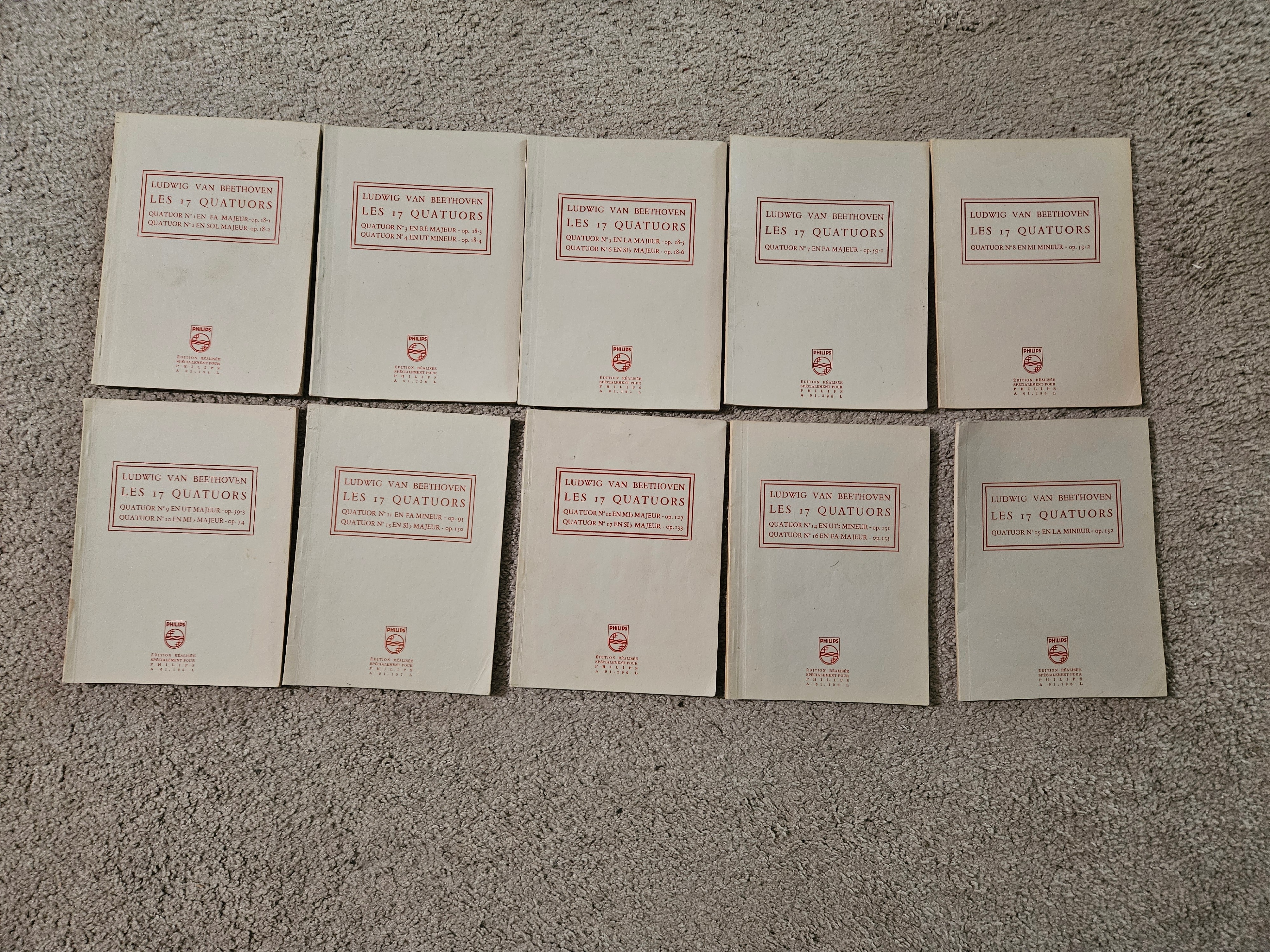 Vintage Beethoven: Les 17 Quatuors (Complete 10-Book Score Set)