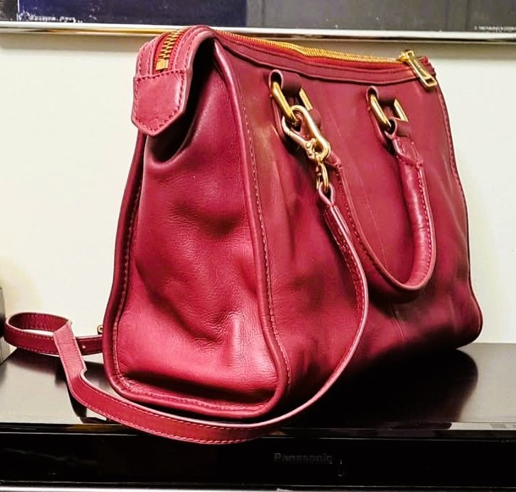 Cole Haan Smooth Genuine Leather Designer Luxury Satchel Handbag - photo 2