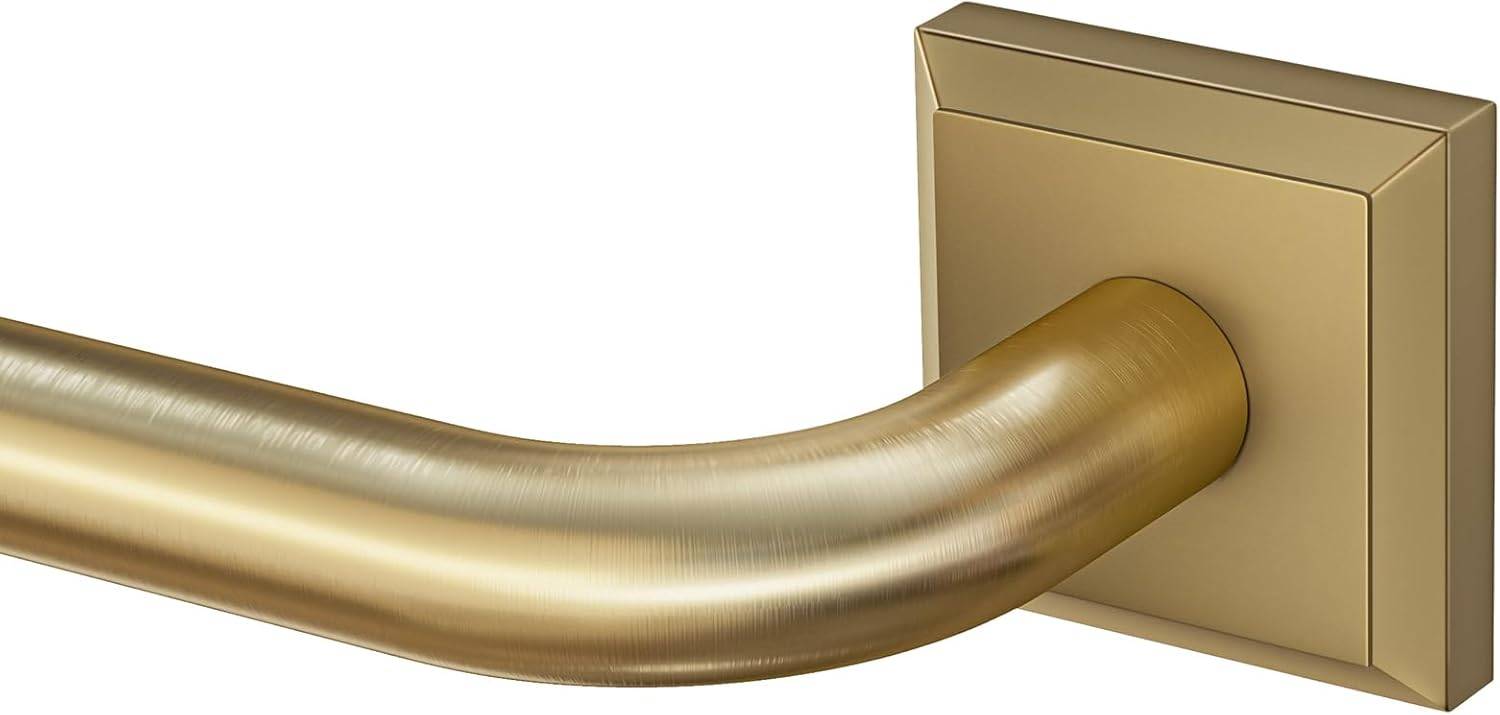 Brushed Gold Curtain Rods for Windows