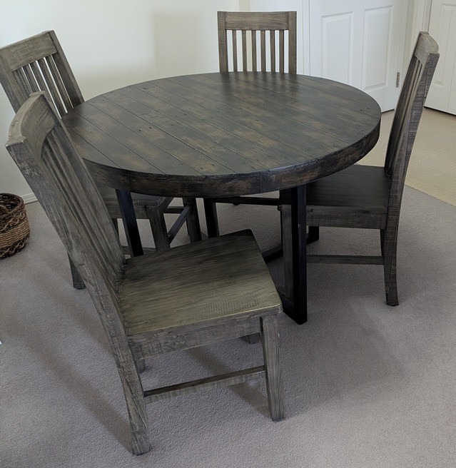 48" Solid Wood Dining Set – Like New - photo 2
