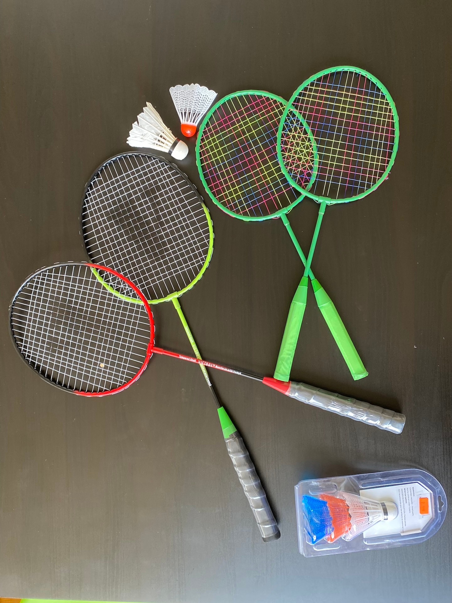 Badminton Set – 2 Rackets + Birdies – $10
