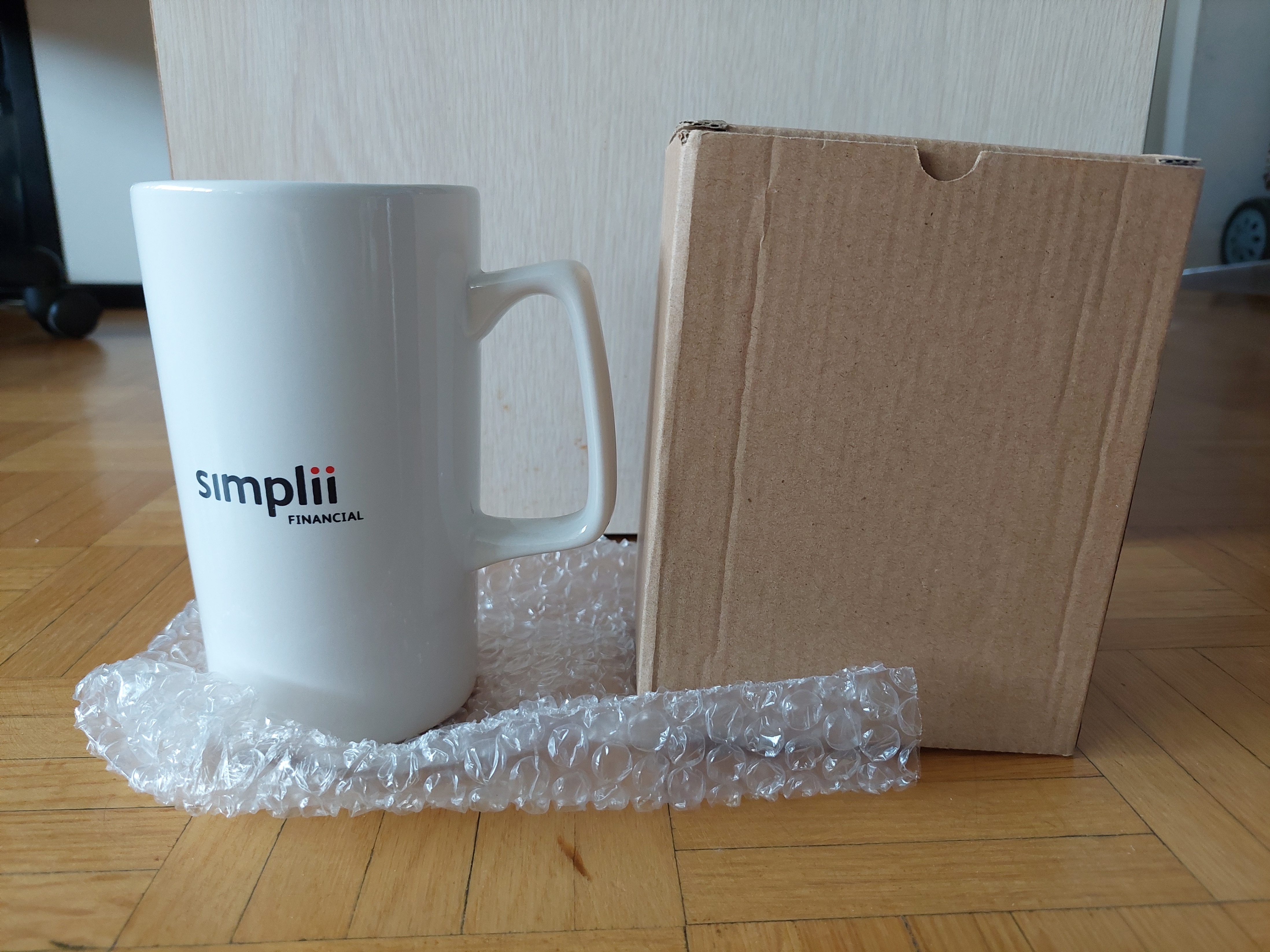 White Tall Ceramic Mug Simplii Financial