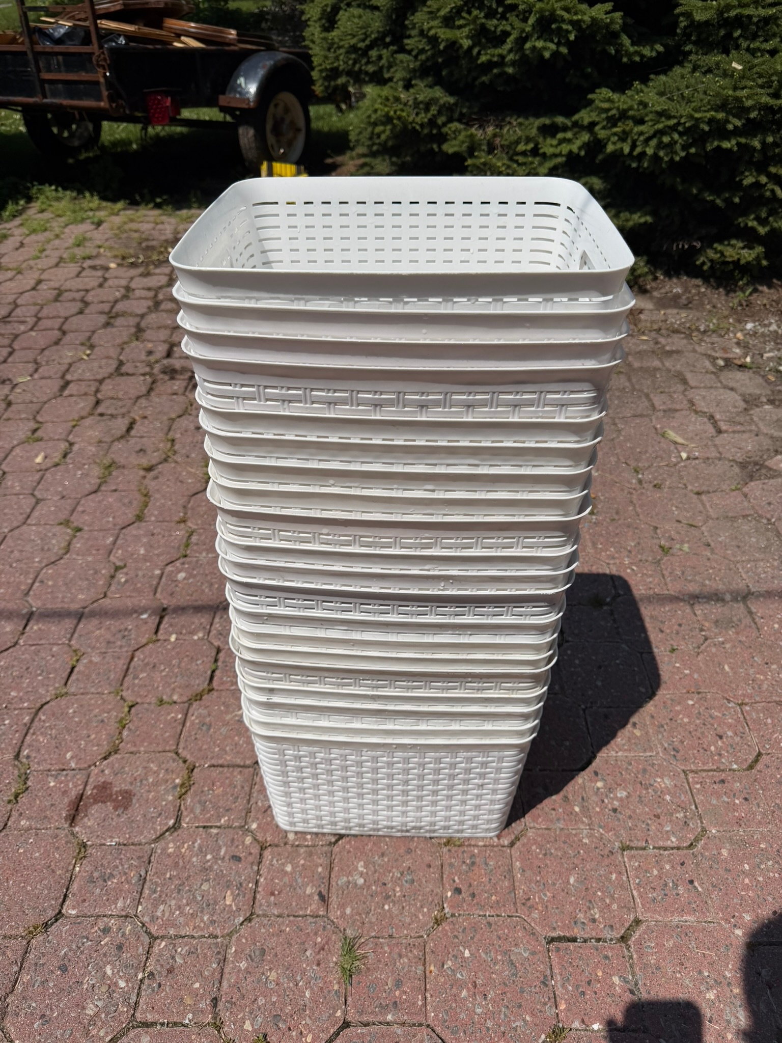 Lot of White Storage Baskets - photo 5