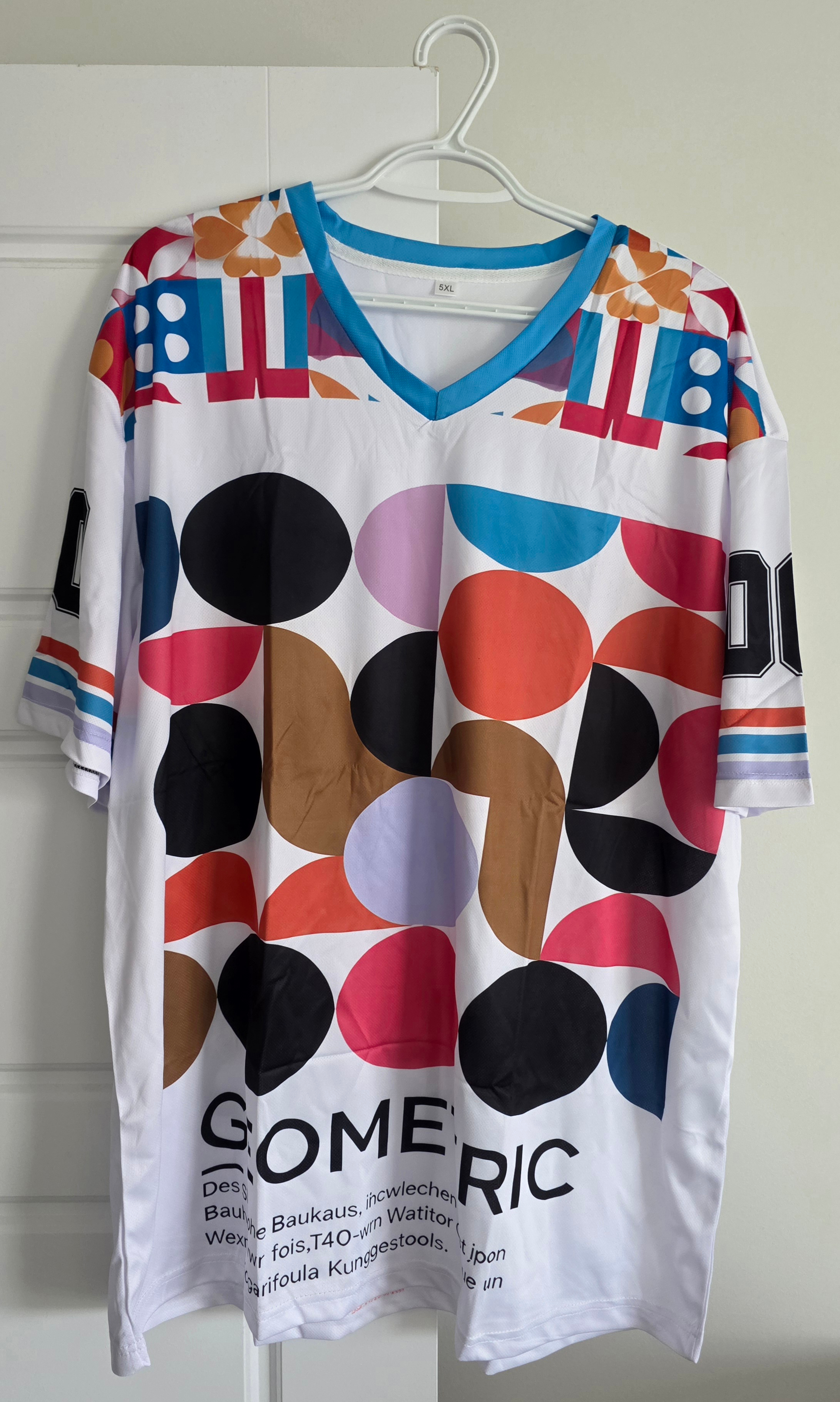 "BAUHAUS" -"GEOMETRIC" Oversized Mesh Jersey-Unisex-2XL - photo 3