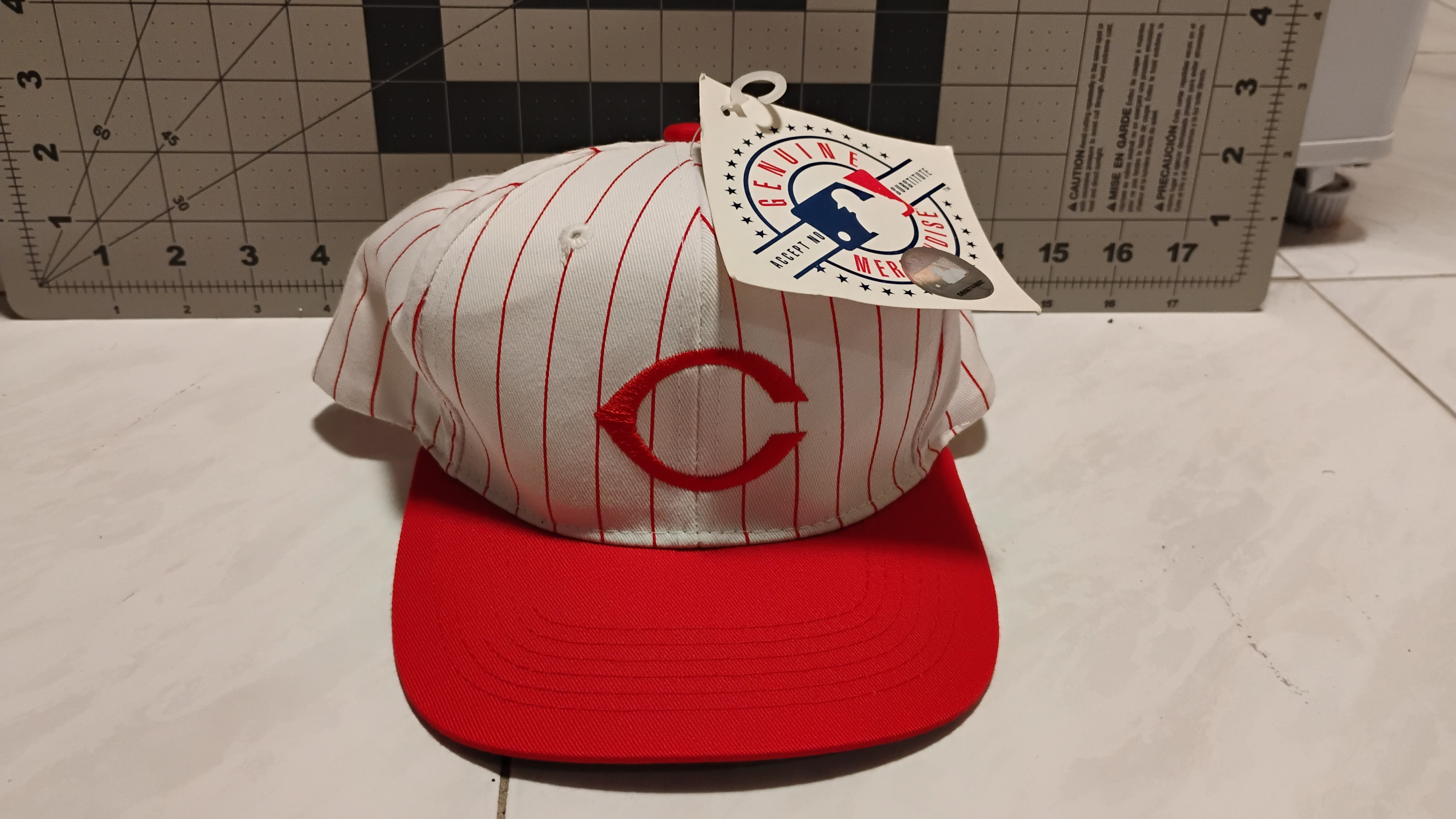 Cincinnati Reds Pinstripe Snapback Hat
