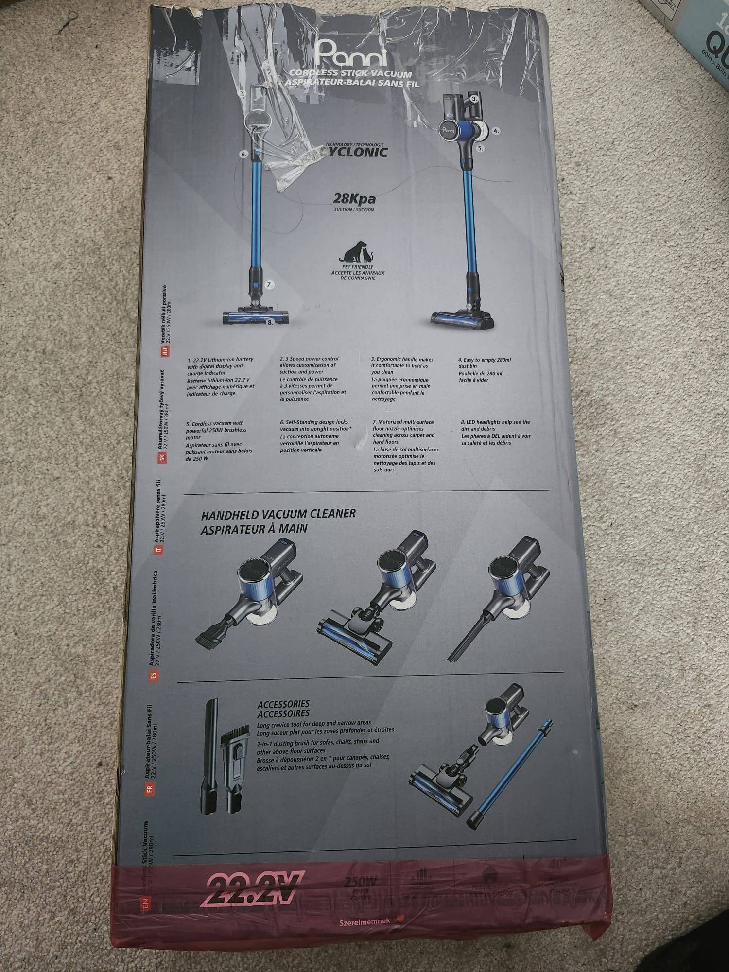 Panni 3-in-1 Cordless Stick Vacuum with Brush - photo 2