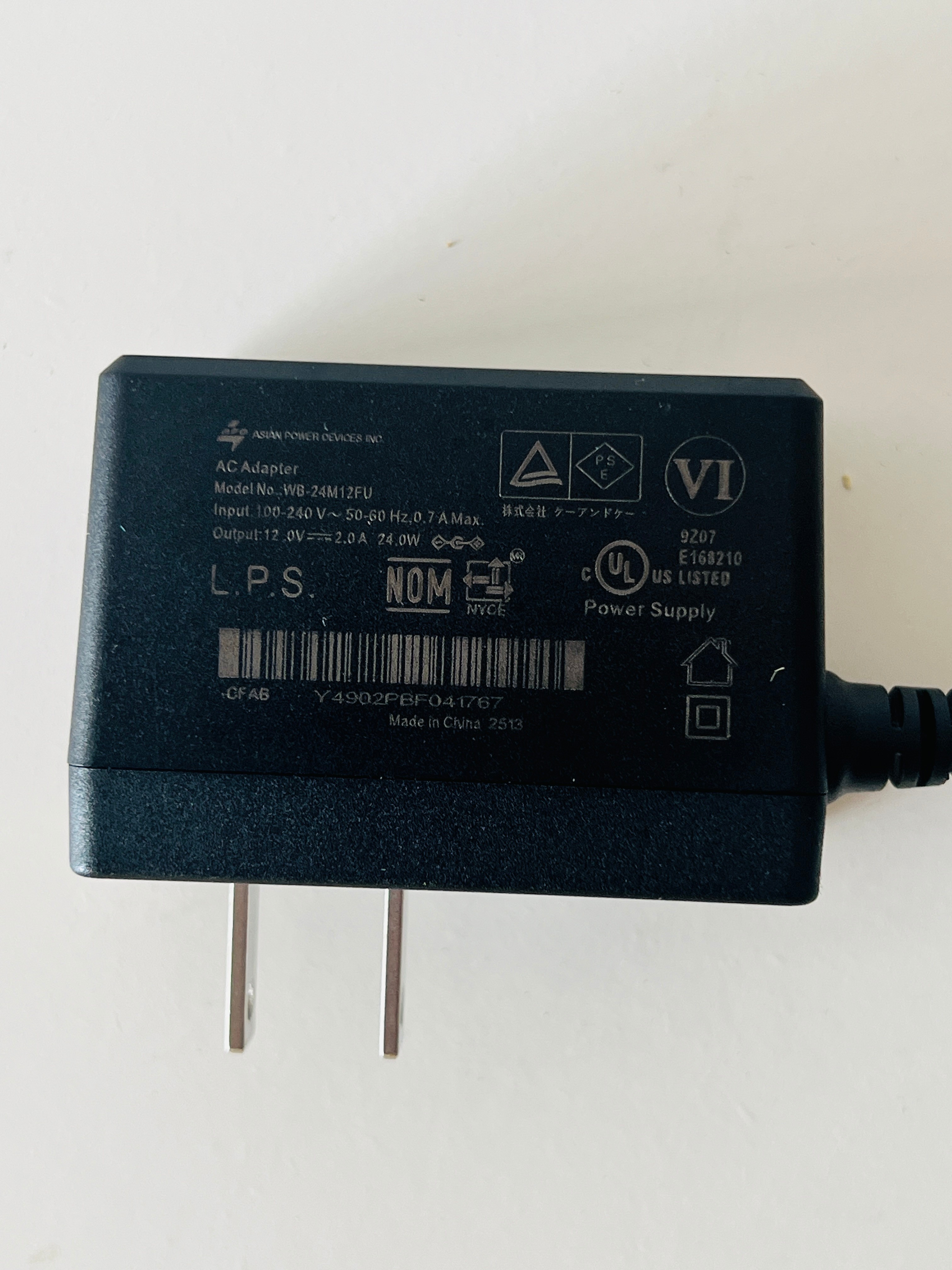 Power Adapter WB-24M12FU / Adaptateur secteur - photo 2