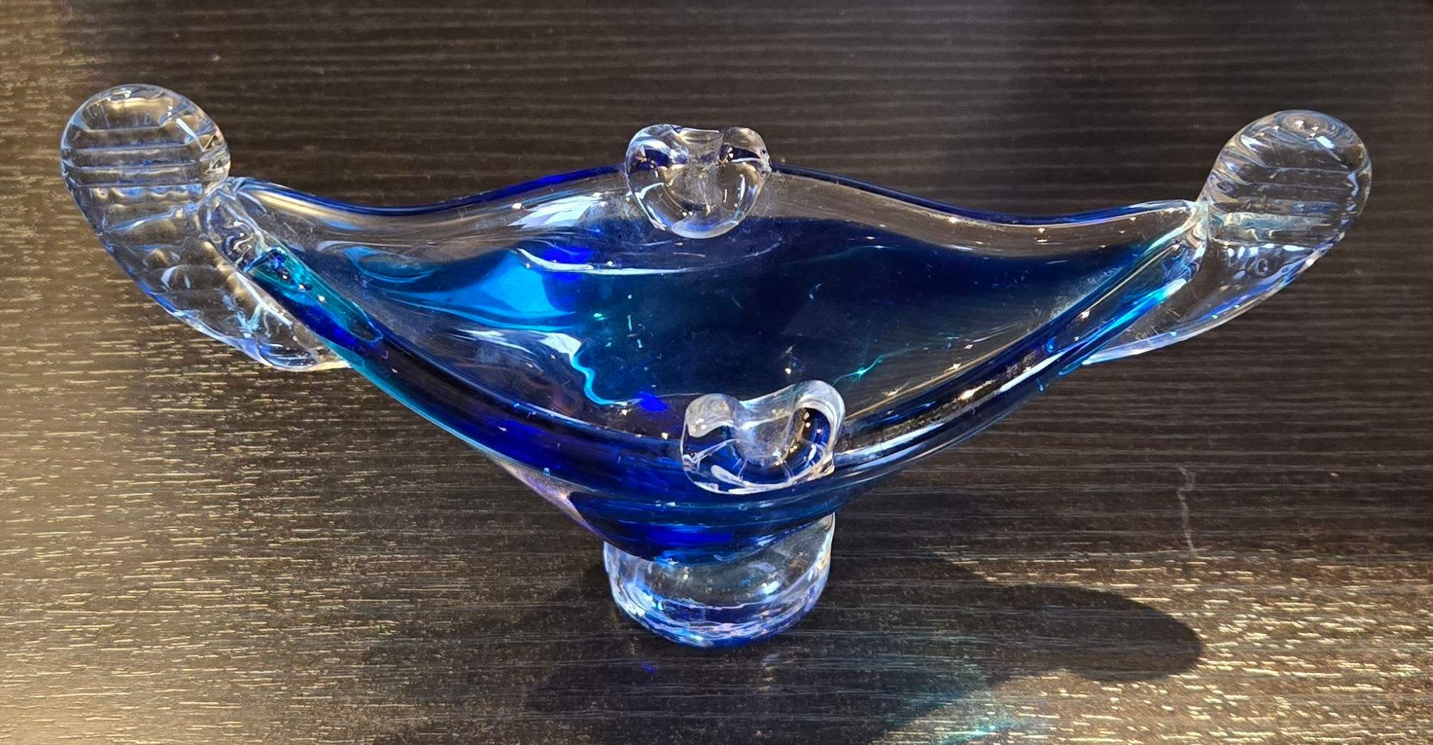 Vintage Arte Nostra Murano Venezia Gondola Shaped Ashtray Italy