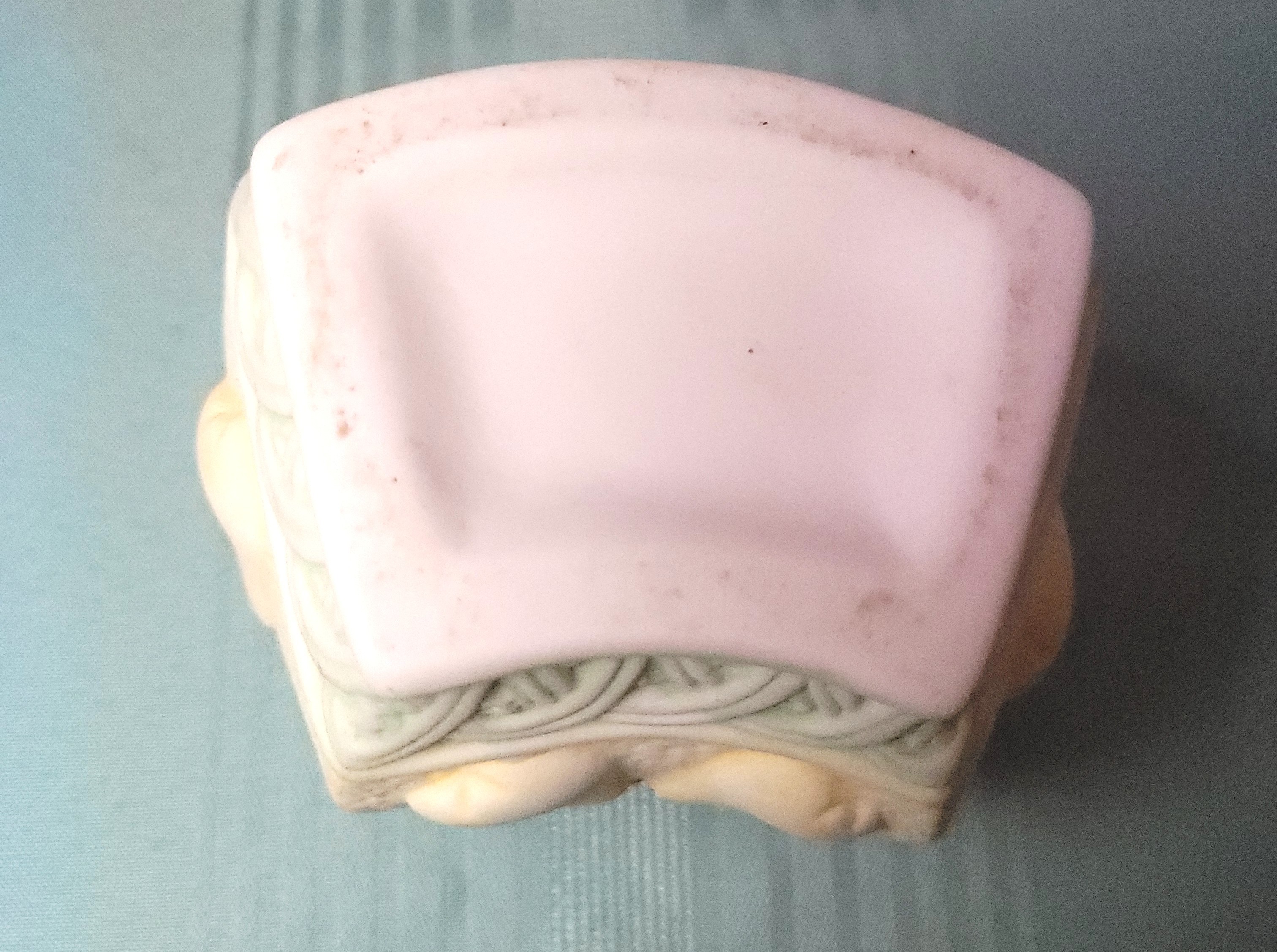Ceramic Pear Basketweave Lidded Trinket Box, Circa 1975 - photo 5