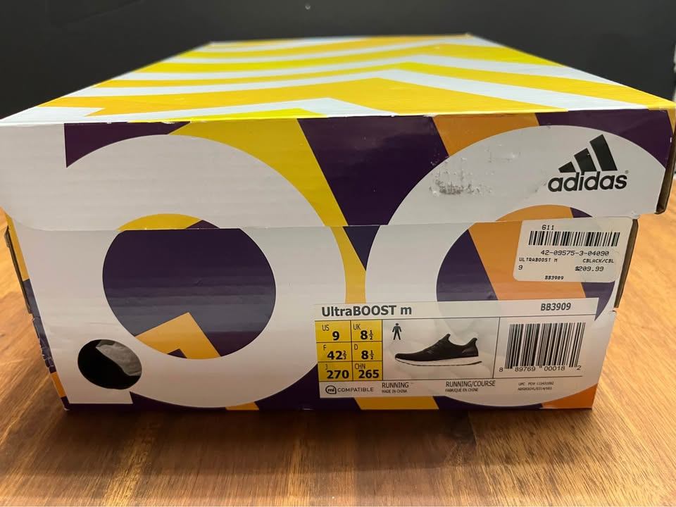Vintage Adidas Ultra Boost Black Mens size 9 - photo 4