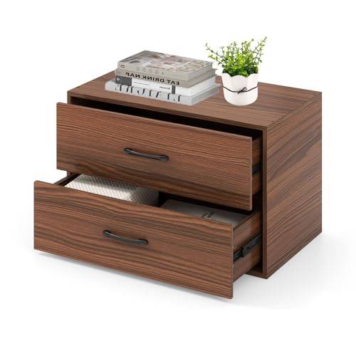 Walnut 2-Drawer Lateral Cabinet / Nightstand - Like New - photo 4