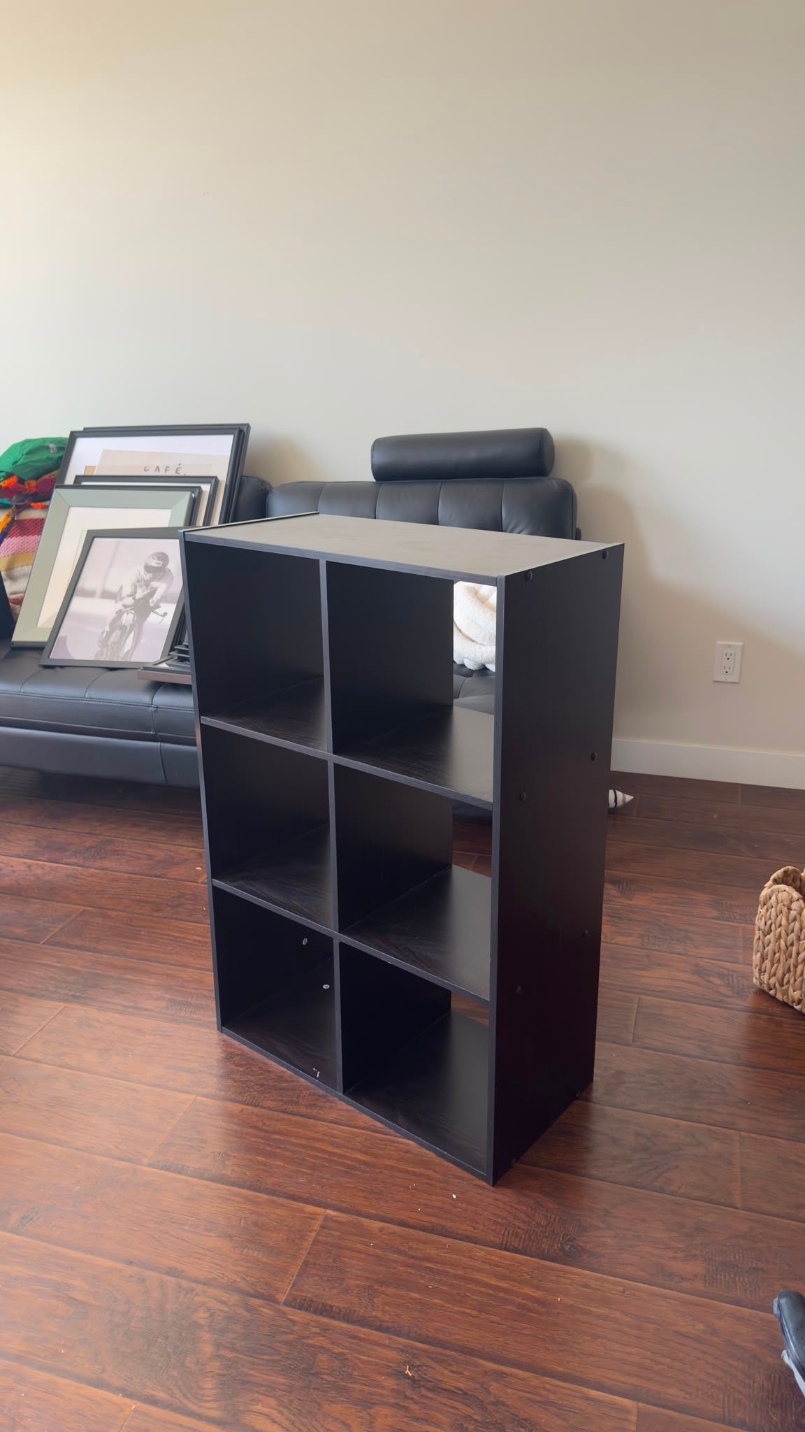 Black Bookshelf & Storage Shelf - 6-Cube Storage Organizer
