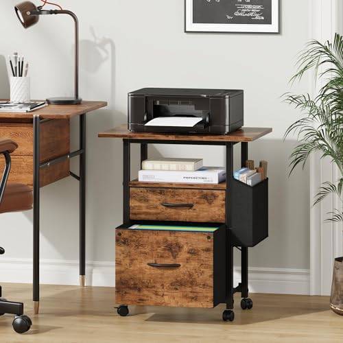 GYIIYUO Rolling File Cabinet w/ 24" Desktop - Like New - photo 5