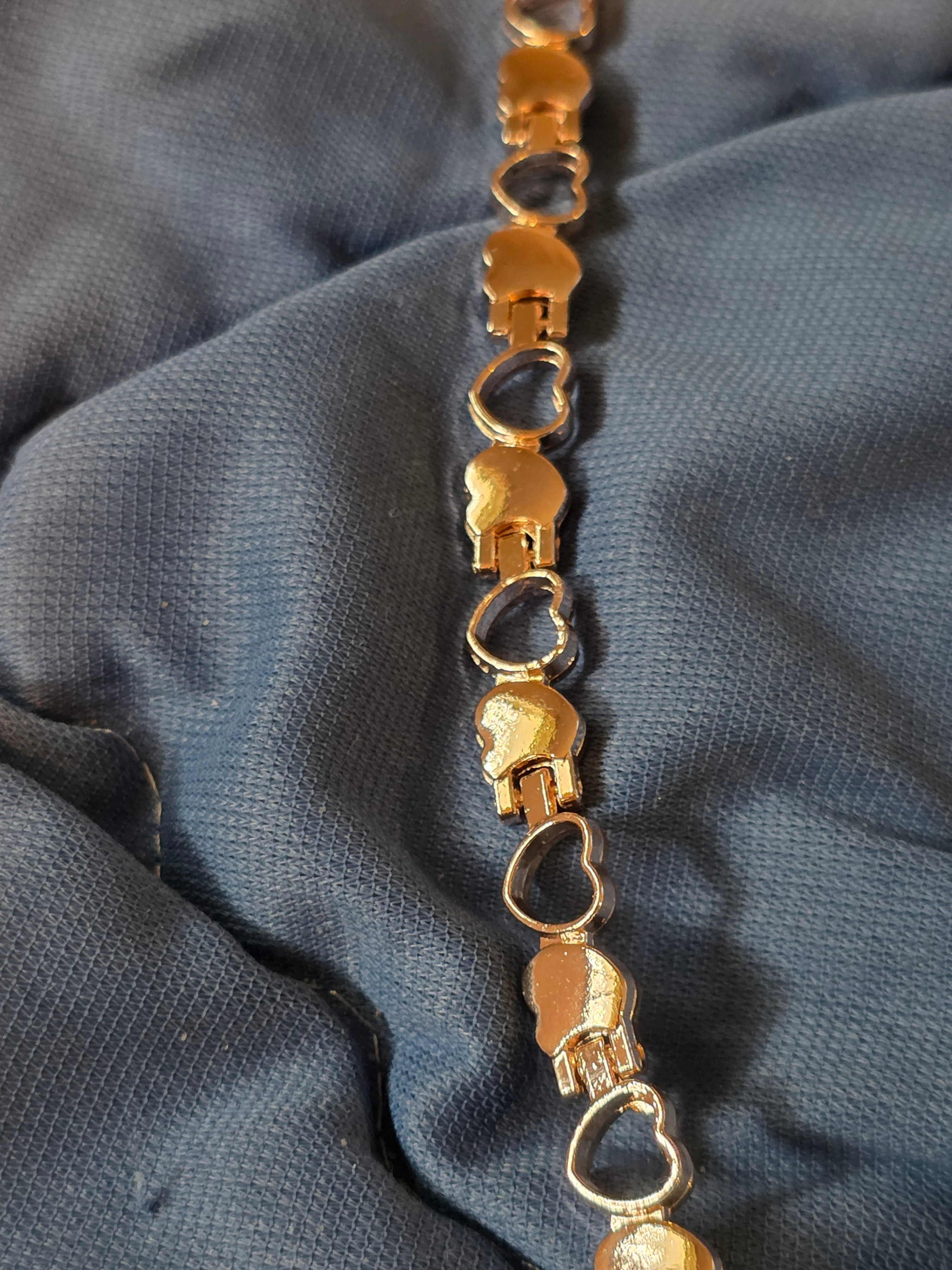 Rose Gold Colored Heart Link Bracelet - photo 4