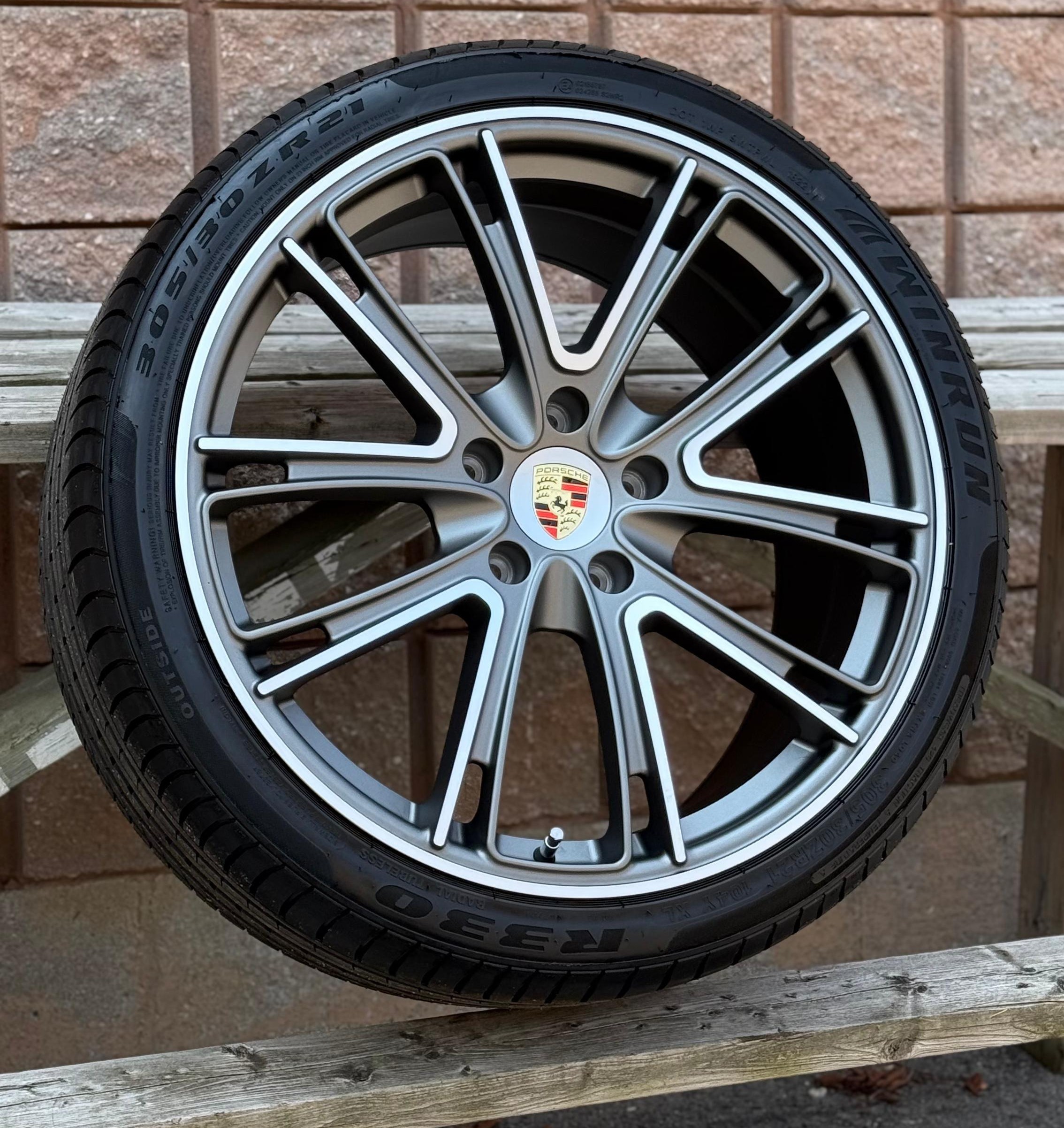 NEW FORGED 21”Taycan/Panamera/Etron(5x130)+used Pirelli SNOWS